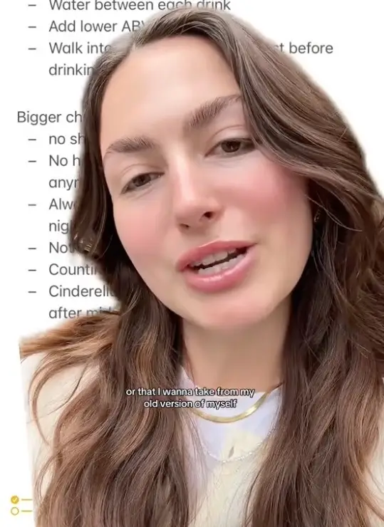 Hana has explained why 'damp January' may work for you (TikTok/@hana.elson)