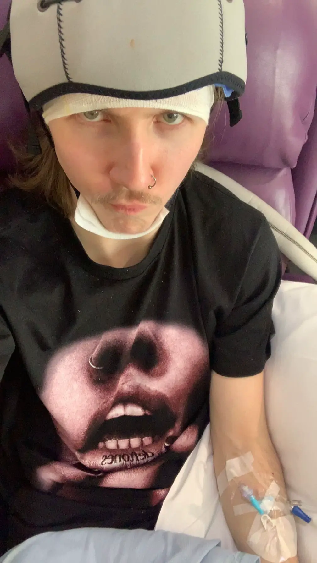 Eddie completed three weeks of chemotherapy and has since returned to work. (SWNS)