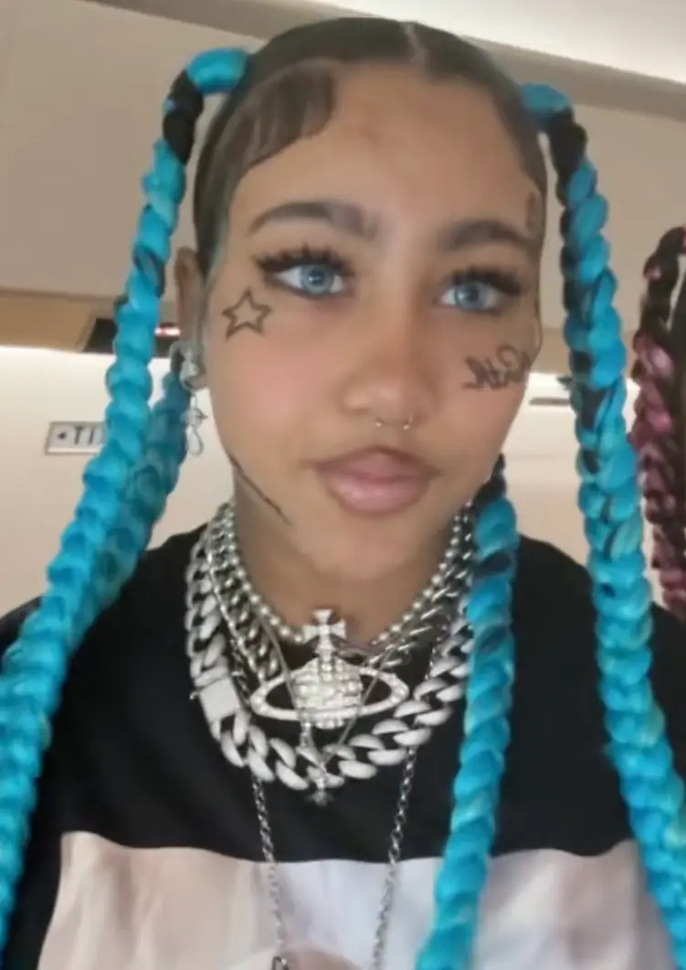 North's latest look caused a stir among social media users (TikTok/@kimandnorth)