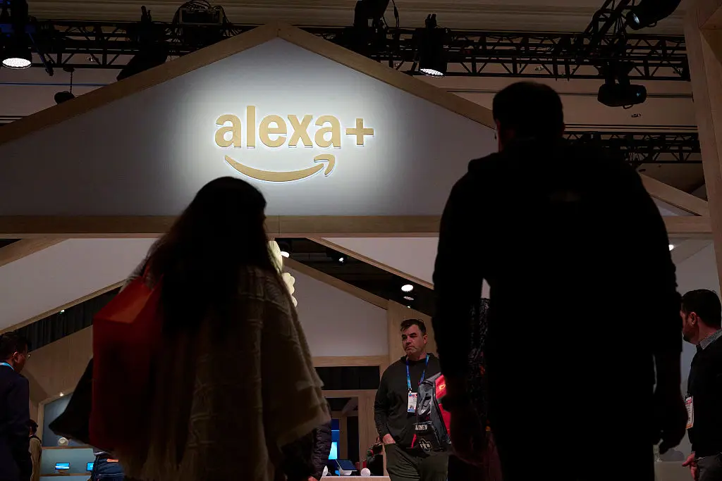 Amazon is trying their Alexa+ AI update in the UK (Bridget Bennett/Bloomberg via Getty Images)