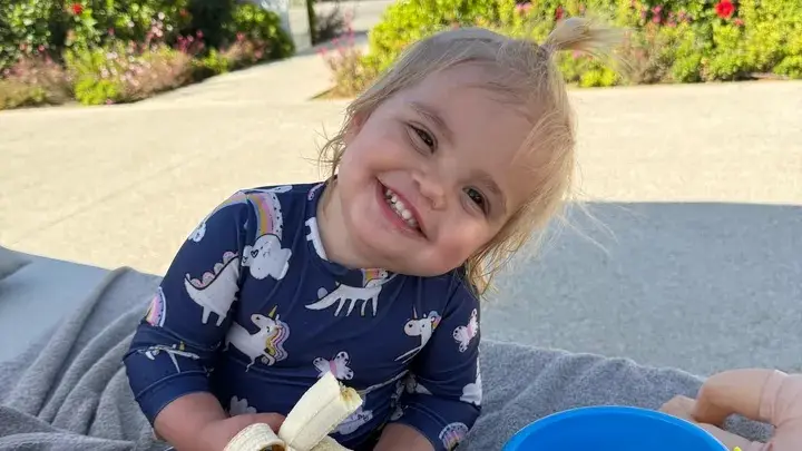 Two-year-old Leni Forrester has been diagnosed with Sanfilippo disease, often referred to as 'childhood dementia' (GoFundMe/Family Handout)