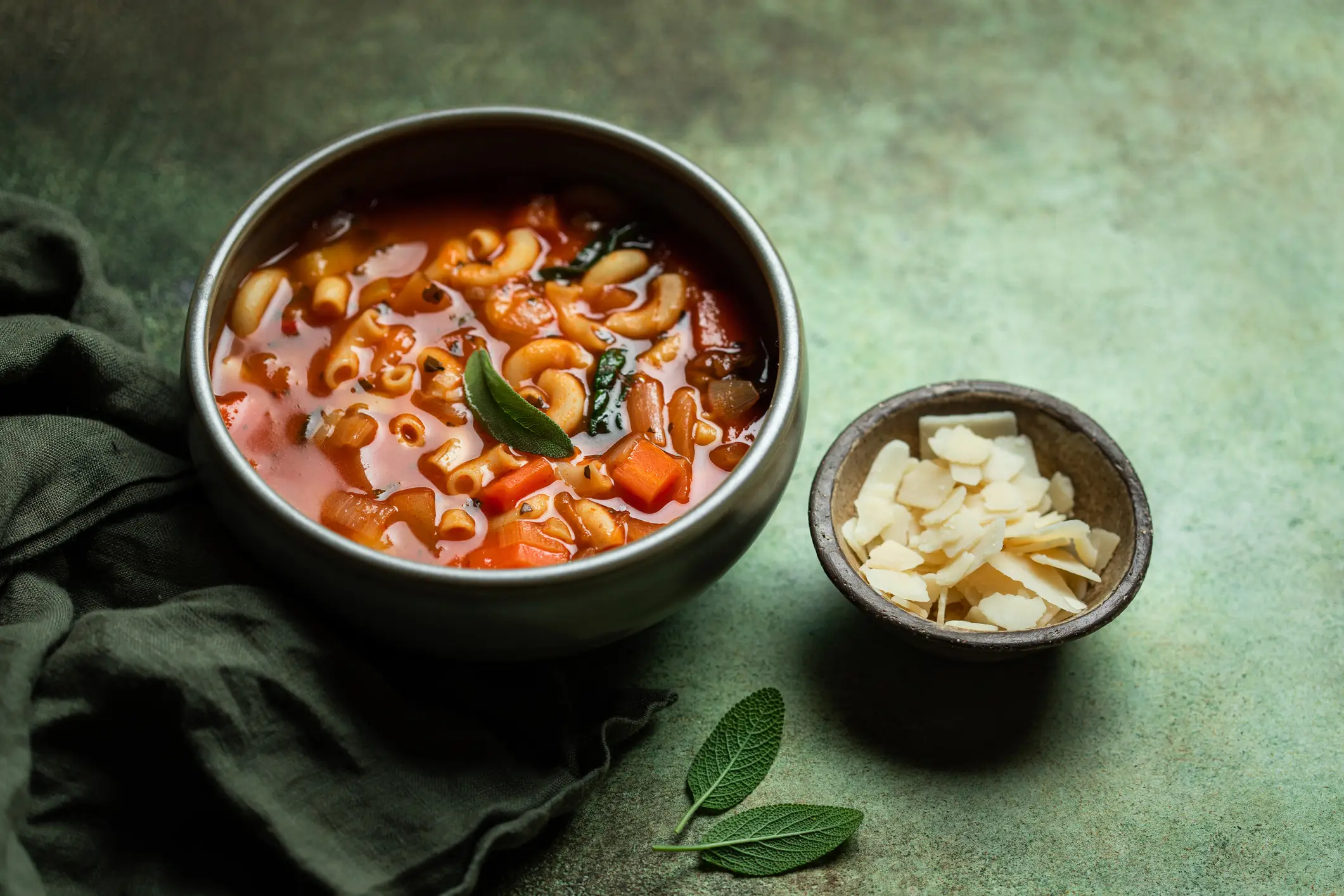 A major staple of the family diet is minestrone soup (Getty Stock Images)