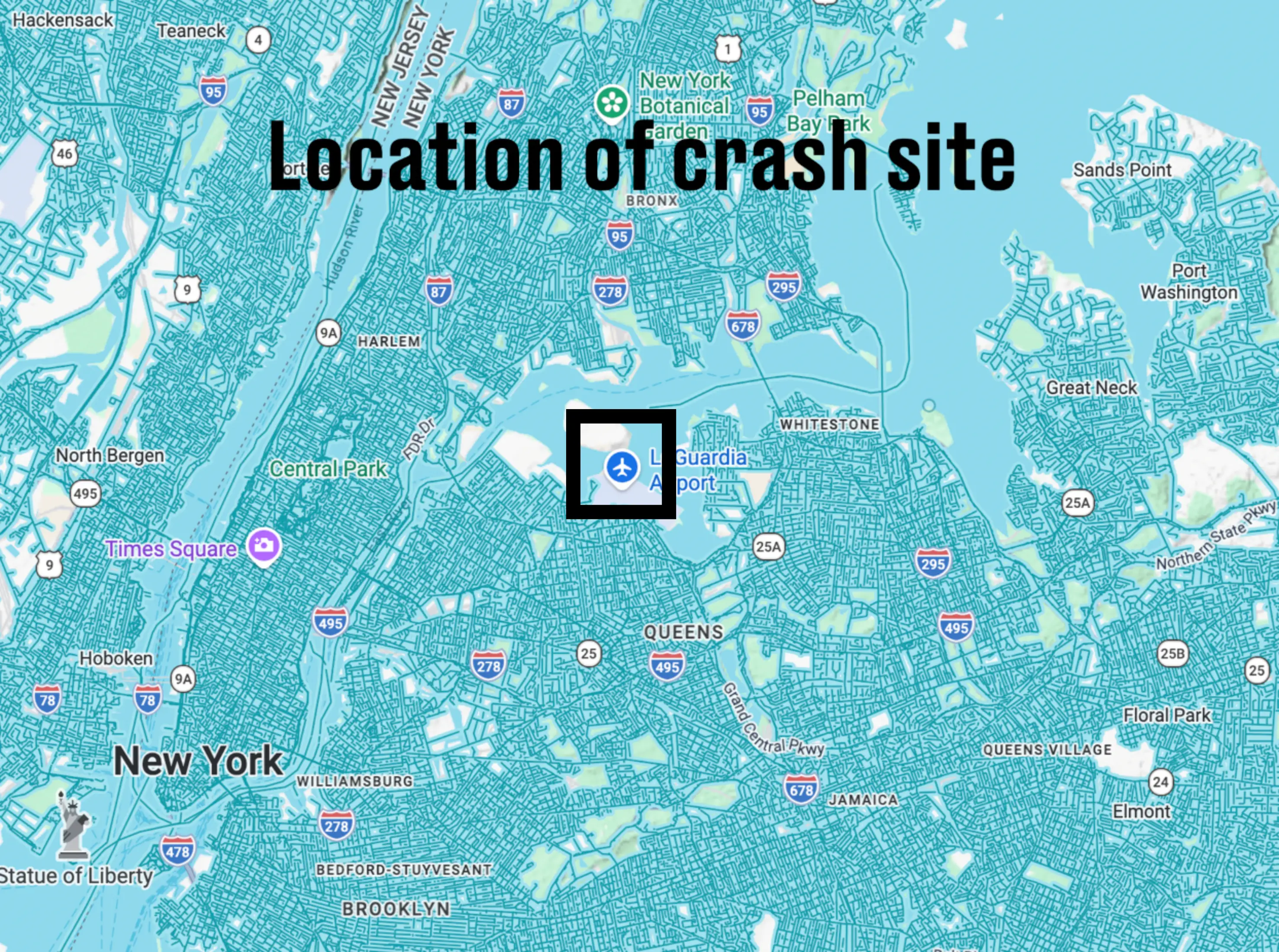The crash site (Google Maps)