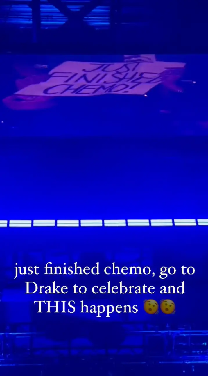 Drake saw her sign in the crowd.