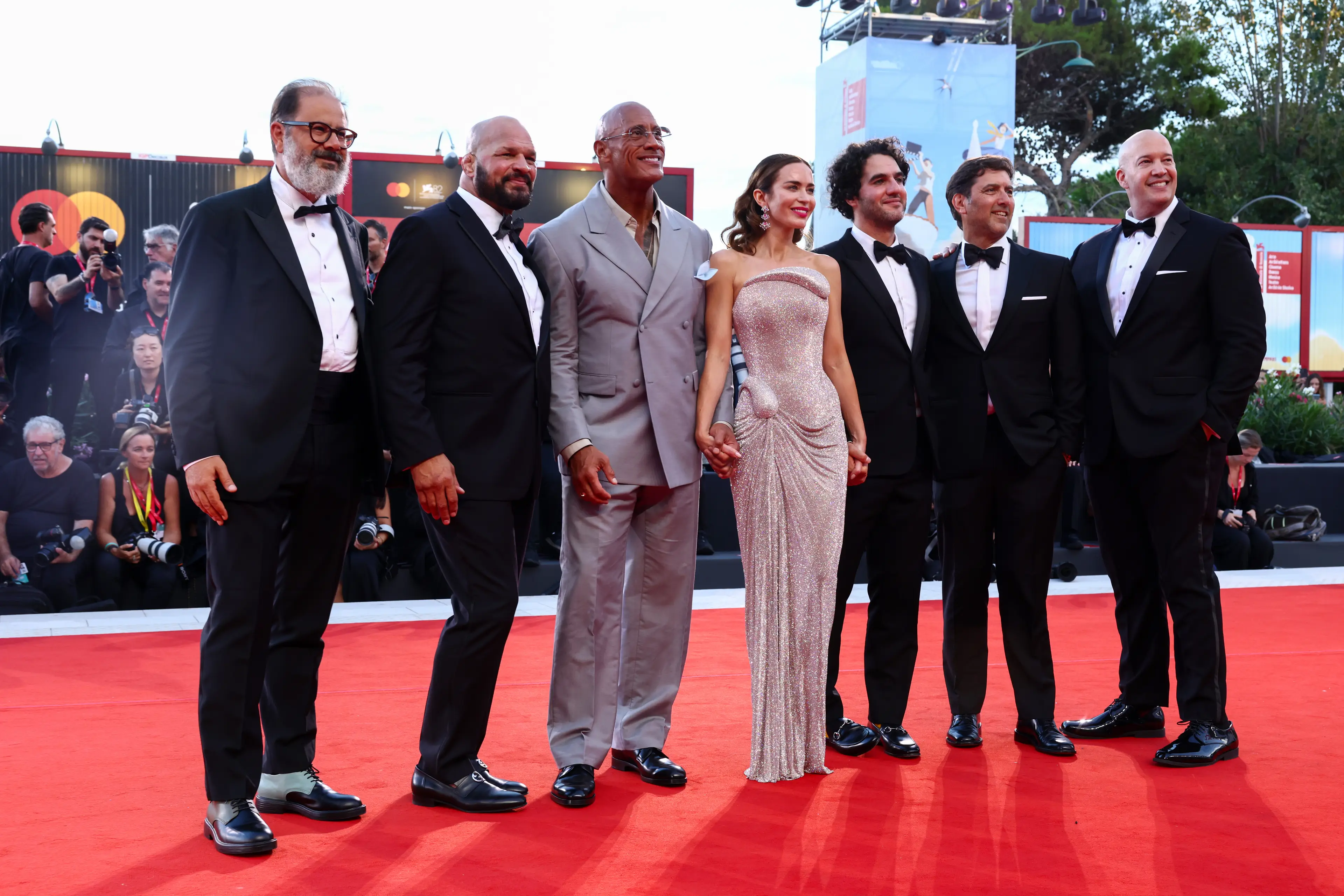 The cast and crew of The Smashing Machine received 15 minutes of applause (Aldara Zarraoa via Getty Images)