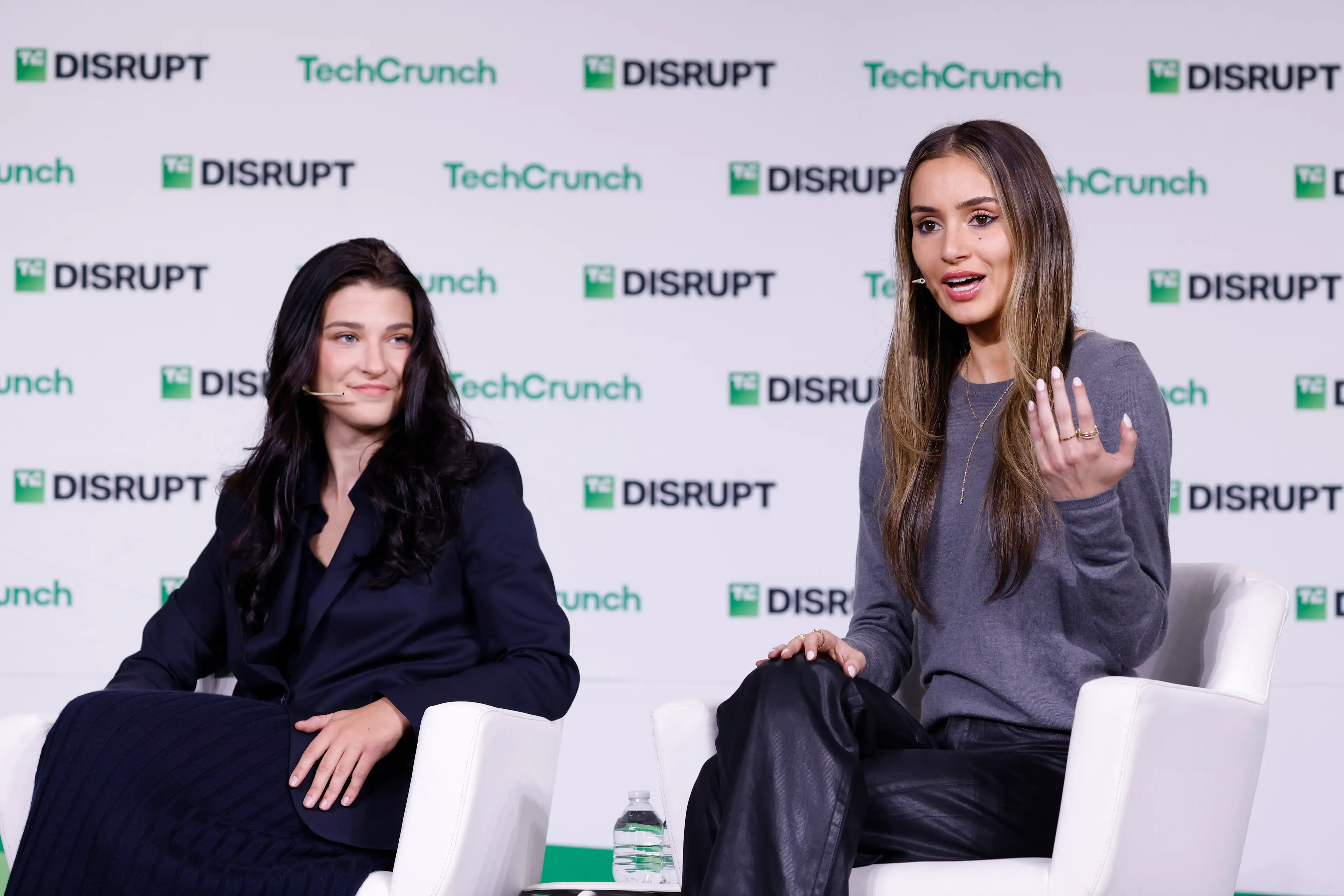 Phoebe Gates and Sophia Kianni are alleged to have been aware of the 'cookie stuffing' since December  (Kimberly White/Getty Images for TechCrunch)