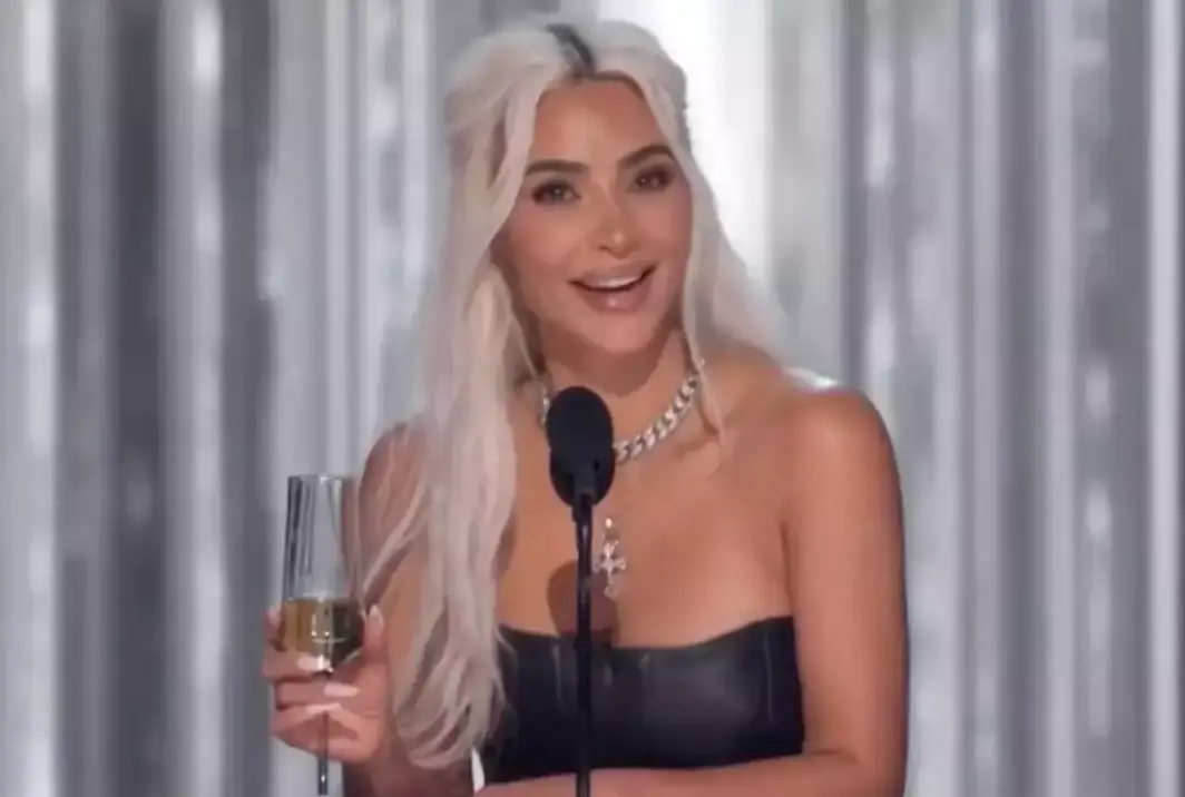 Kim Kardashian was one of the stars who roasted Brady. (Netflix)