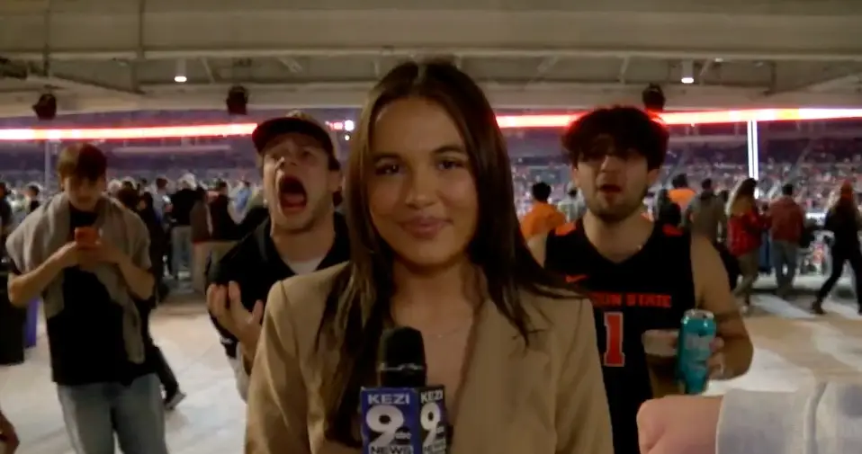 The lads still didn't manage to knock Olivia off her game despite their best efforts (KEZI 9)