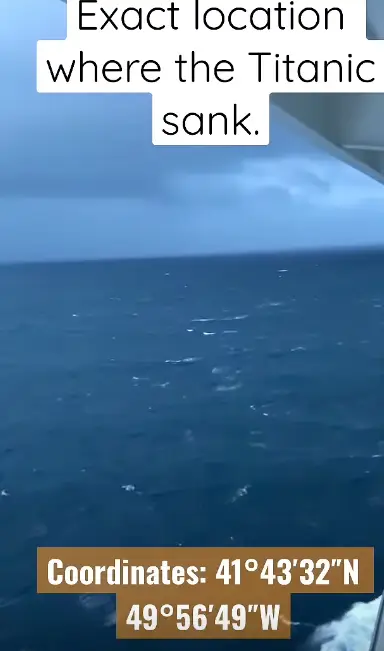 Here is where the Titanic sank (YouTube/@HarleyandChase)