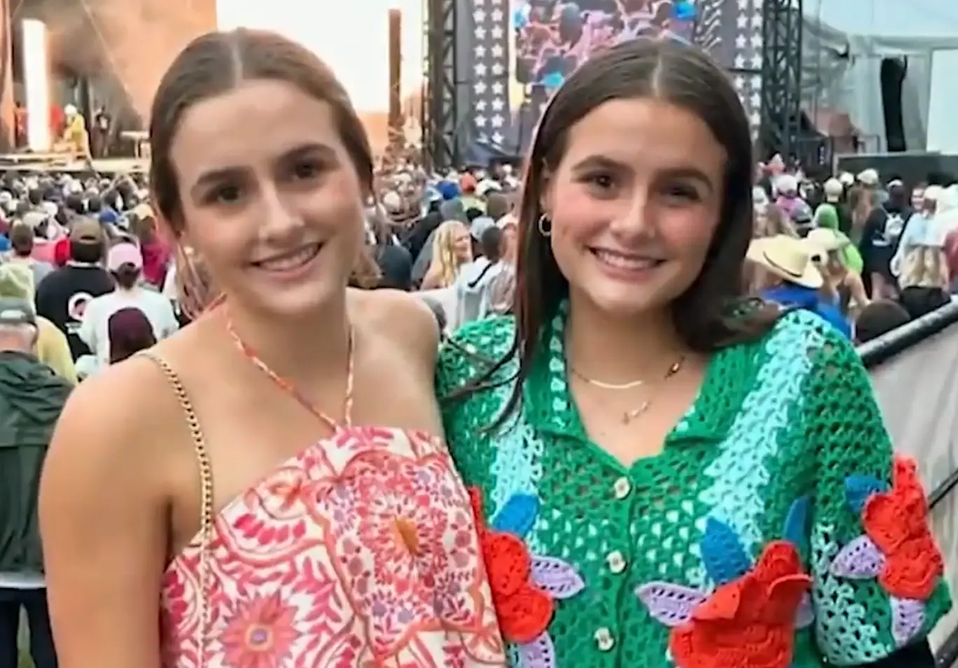 Twin sisters Ellie and Lulu Gribbin were swimming off the coast of Florida last year when a shark attacked (NBC)