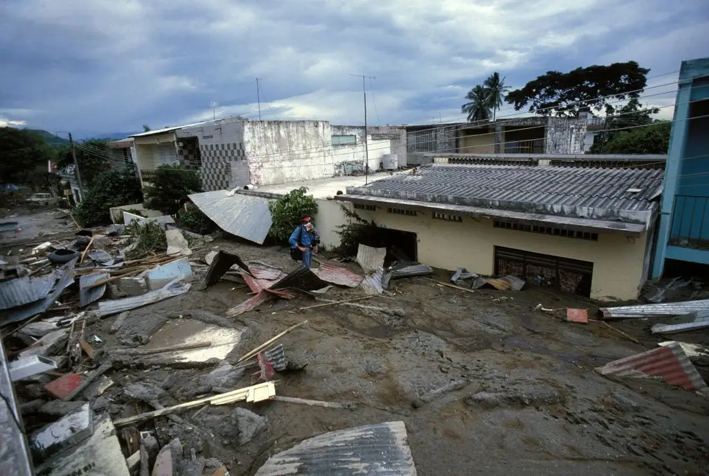Armero after the devastating eruption (HIRES/Gamma-Rapho via Getty Images)