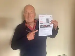 Andy Smith was slapped with a hefty fine for stopping briefly in a 'No Stop' zone.