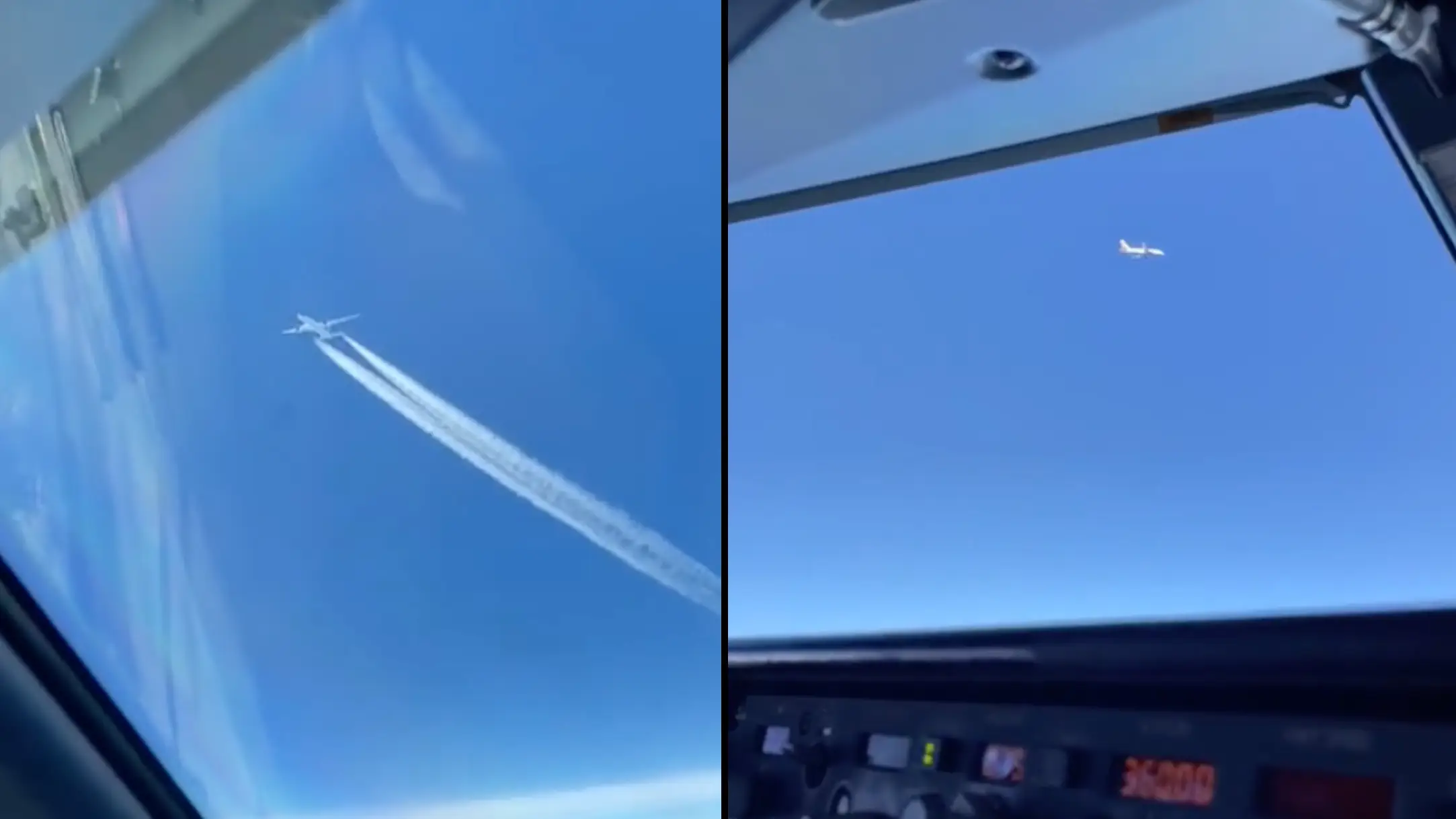 People terrified after pilot shows how close planes fly to each other