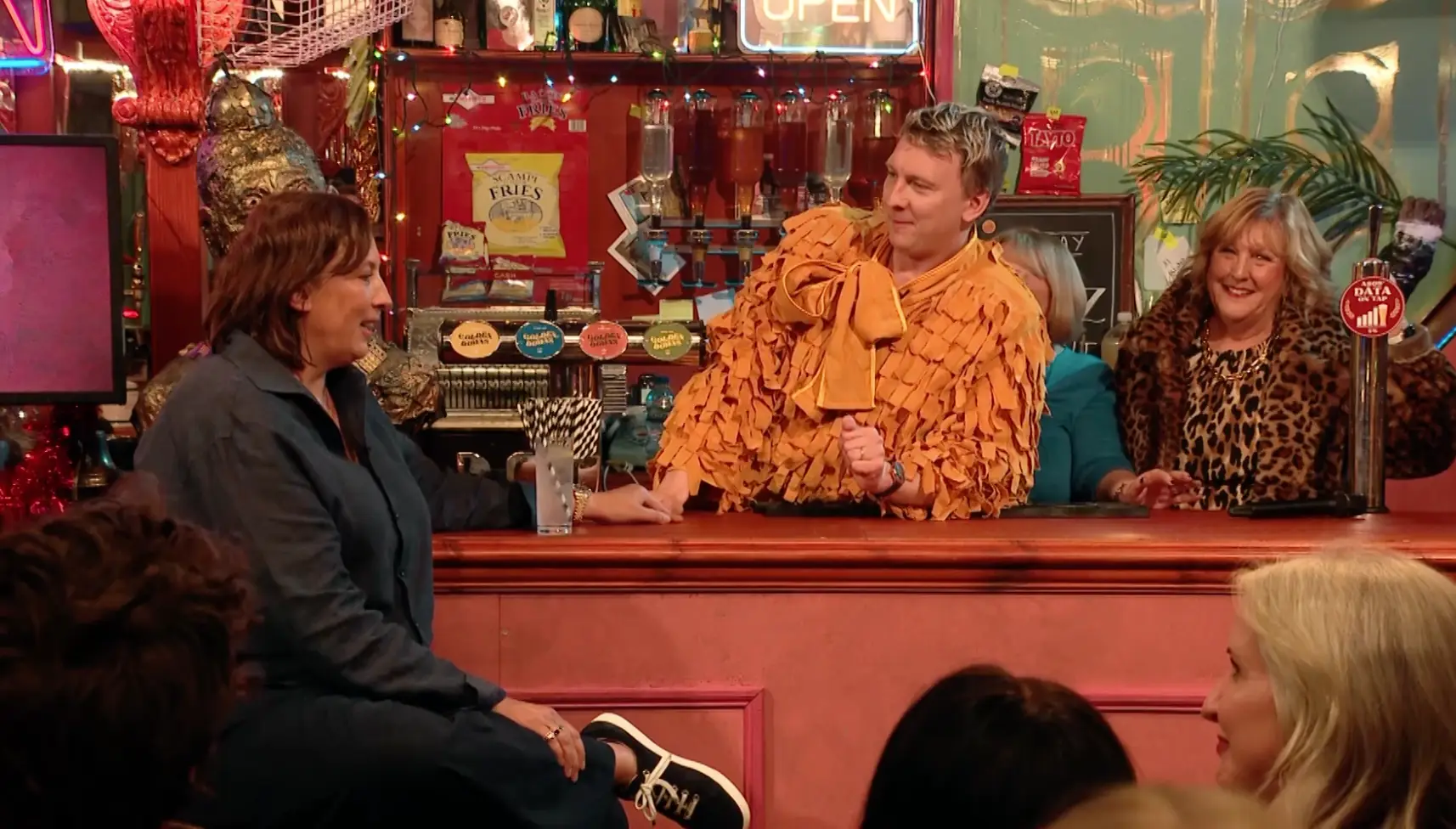 Miranda Hart appears on Joe Lycett's Channel 4 show.