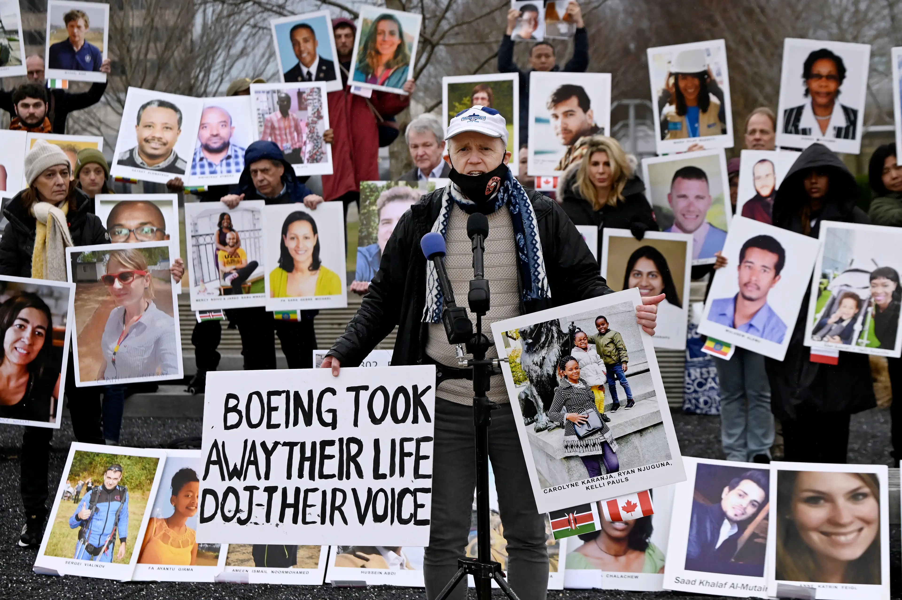 Families of the Boeing crash victims have formed a strong community (OLIVIER DOULIERY/AFP via Getty Images)