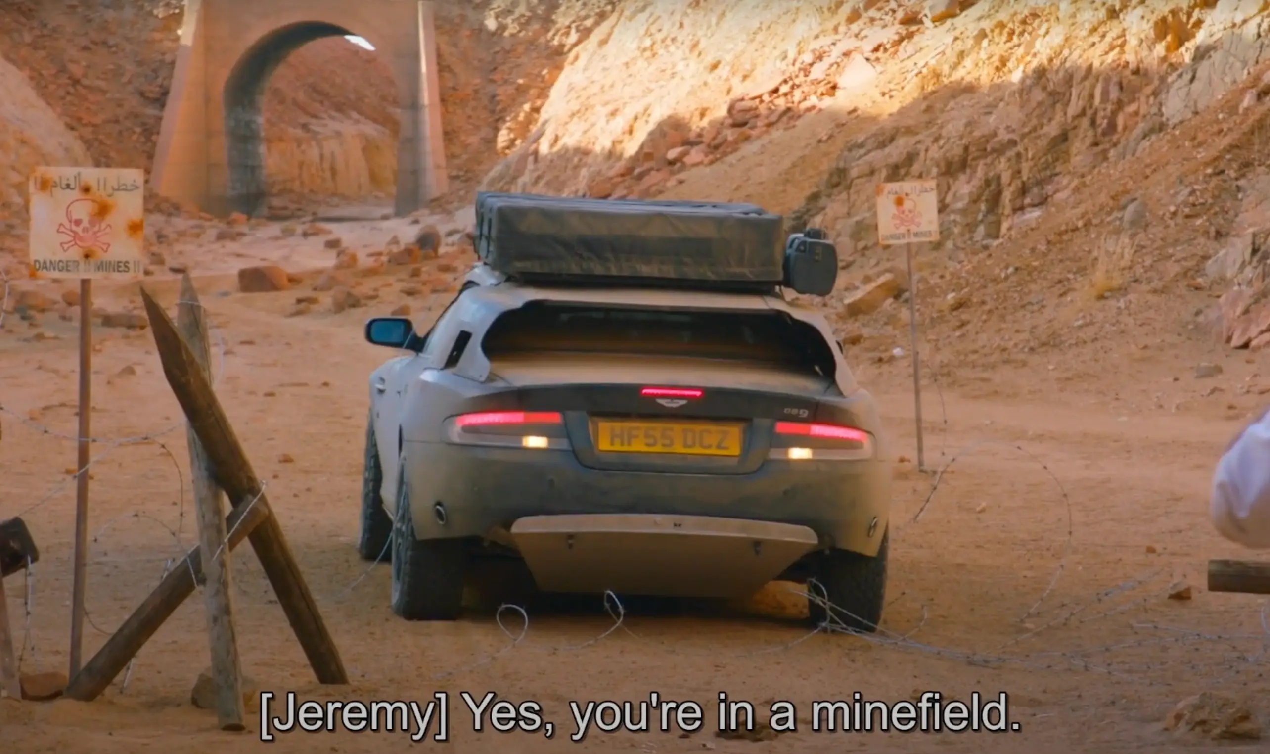 Hammond's car looked to have driven well into the minefield.