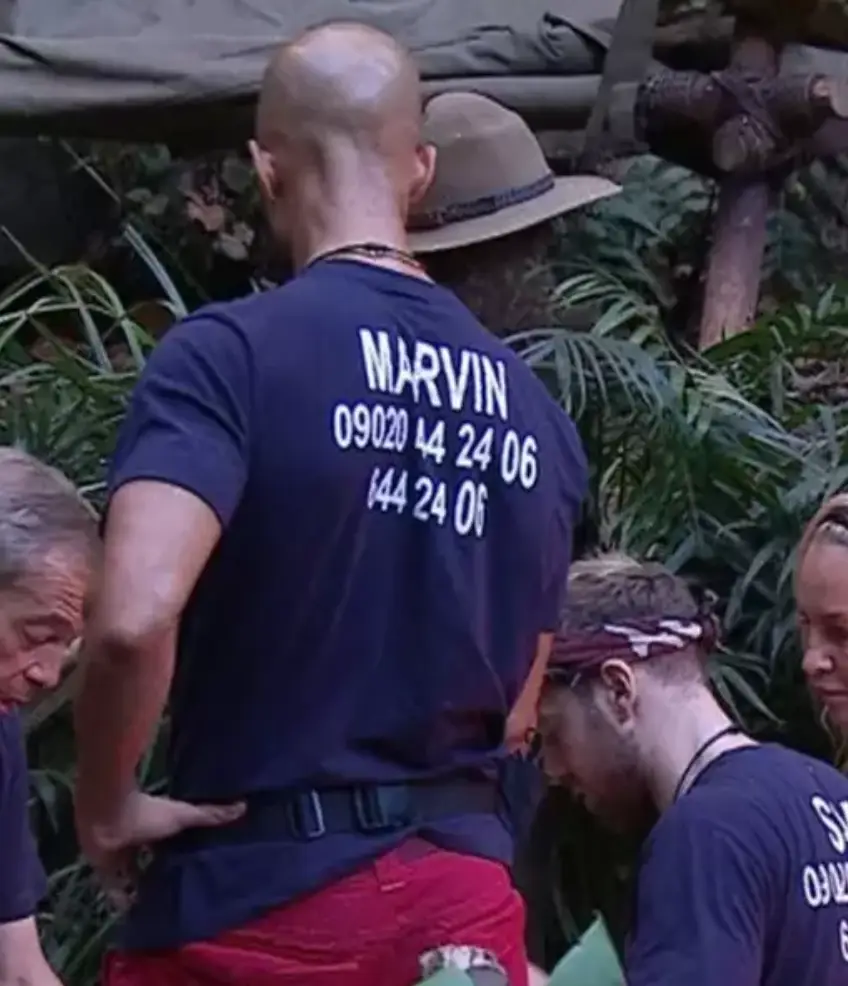 I’m A Celeb campmates used to have phone numbers on their tops (ITV)