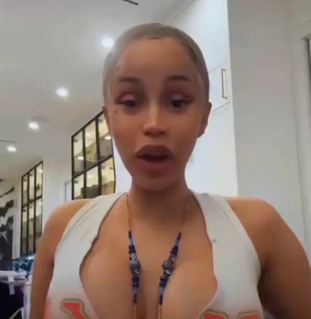 Cardi said 'roach and mosquito eggs' might be living in her scalp as she hasn't washed her hair in so long (Instagram/@iamcardib)