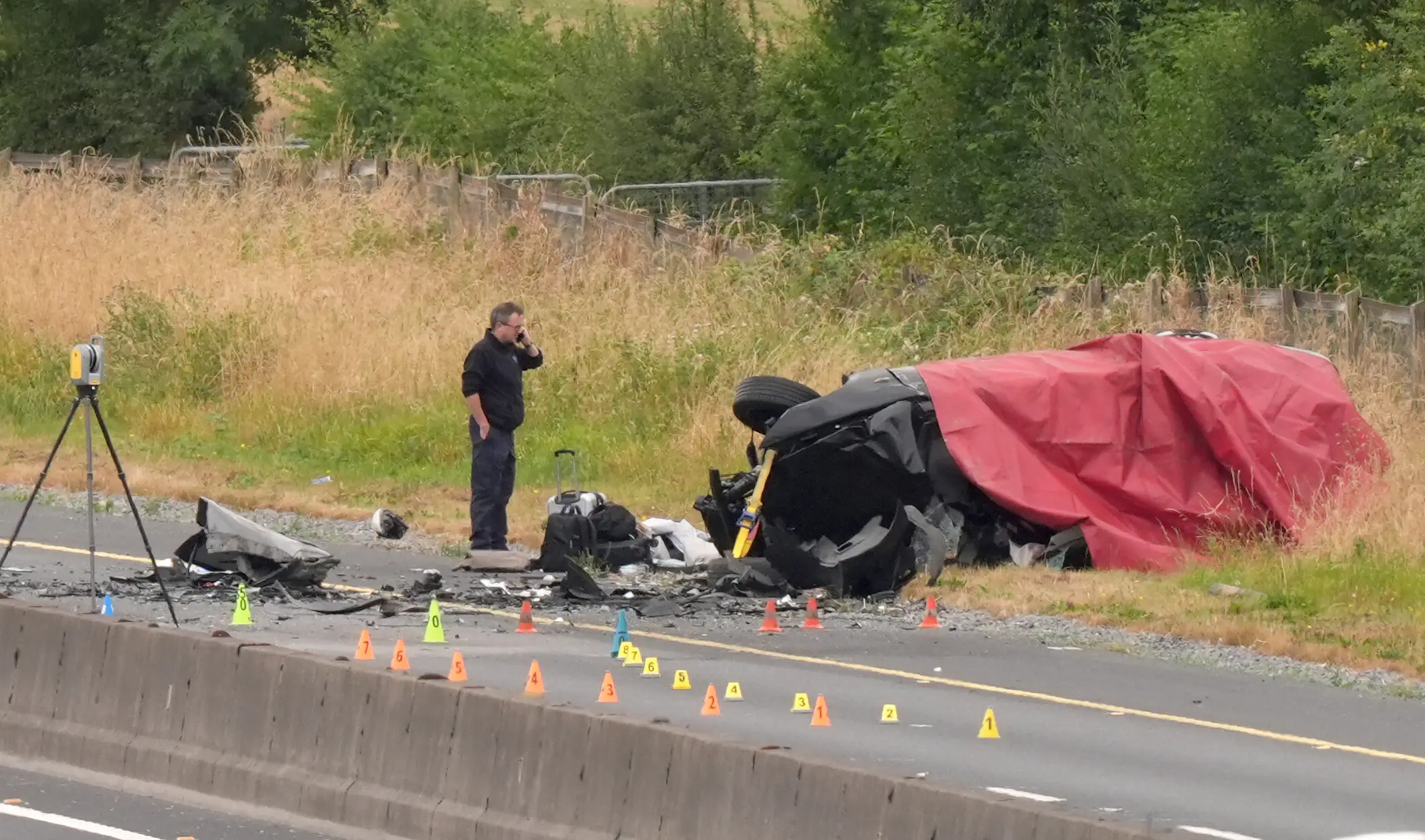 The aftermath of the crash (PA)