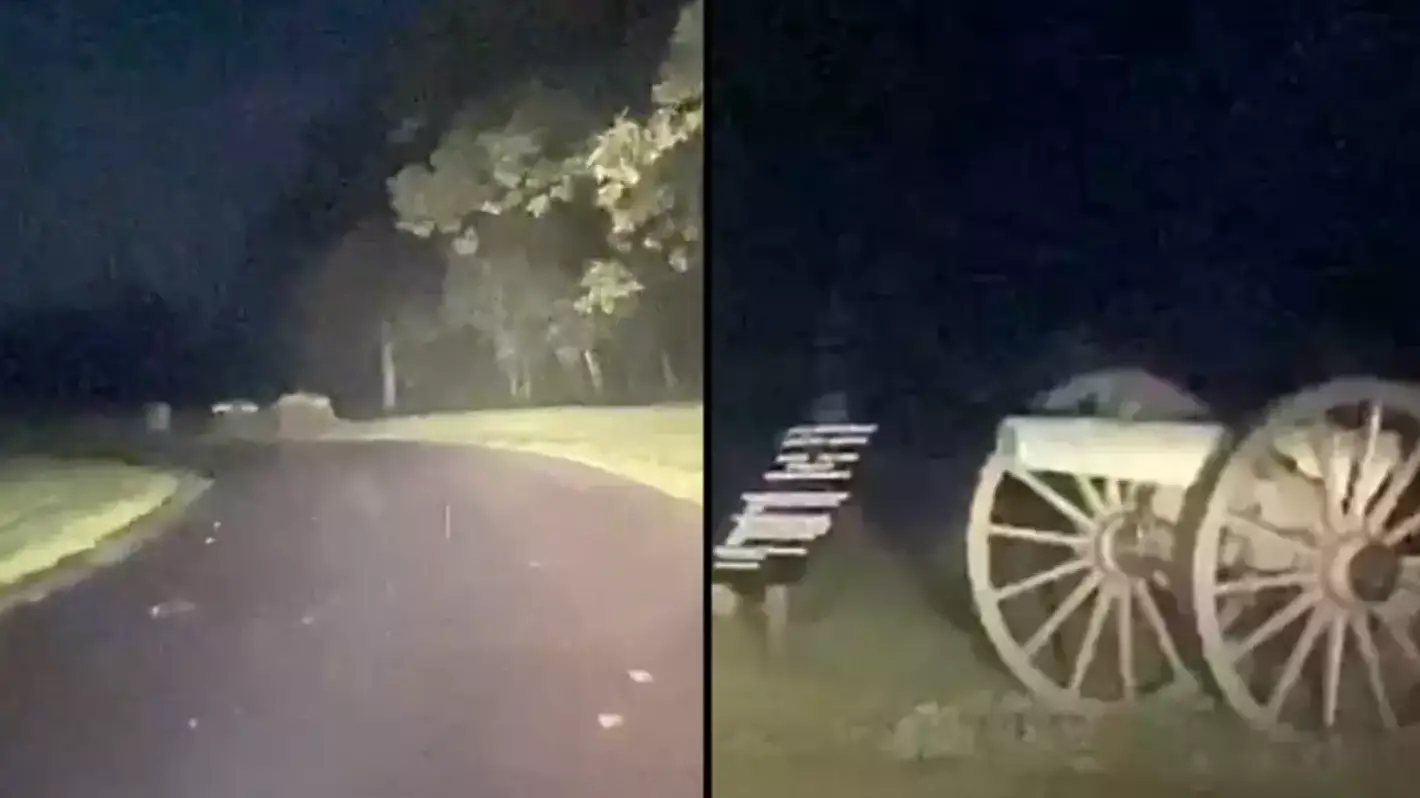 Terrifying footage appears to show 'ghost soldiers' running across road at Gettysburg
