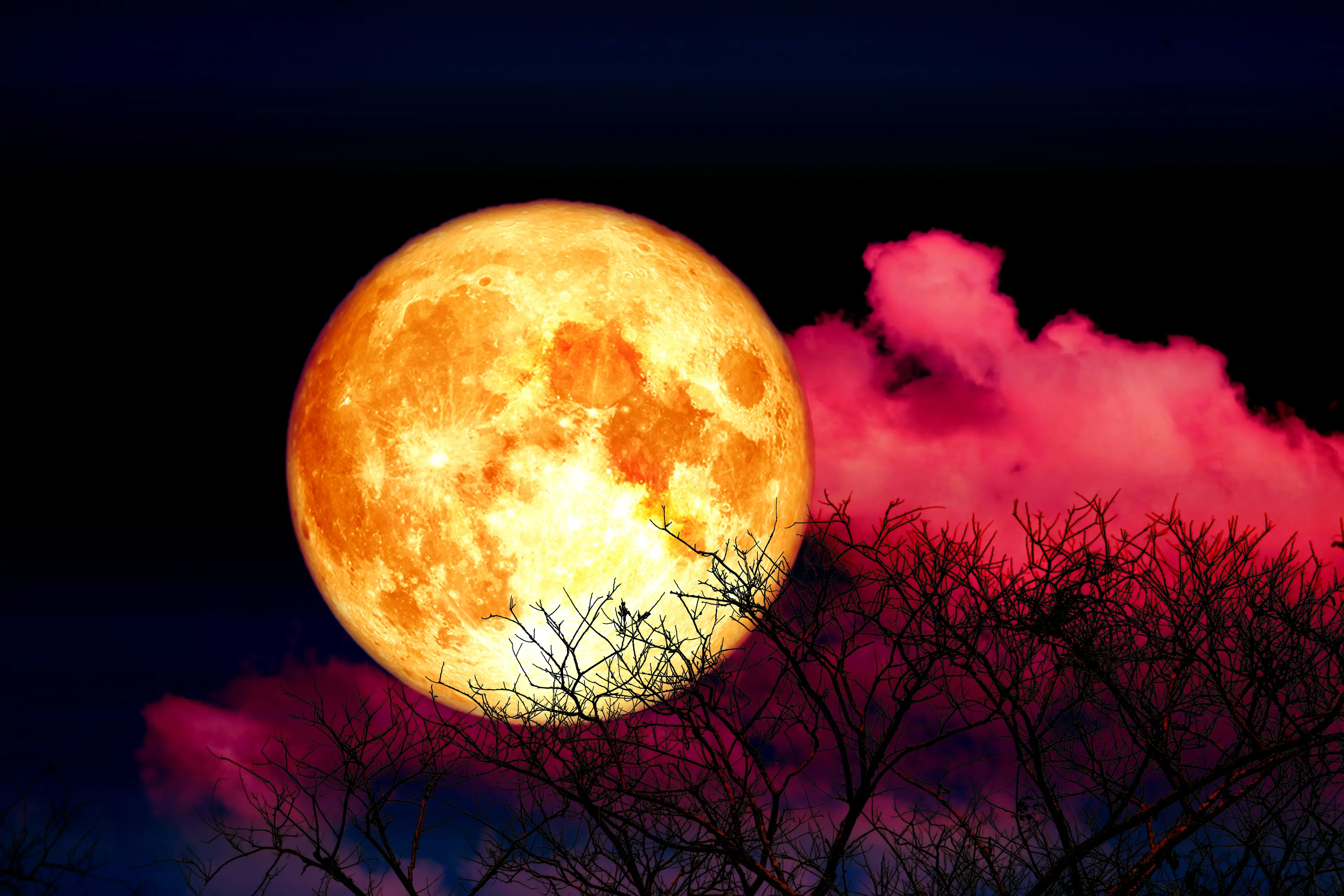 A strawberry moon looms large (Getty Stock Images / NASA)