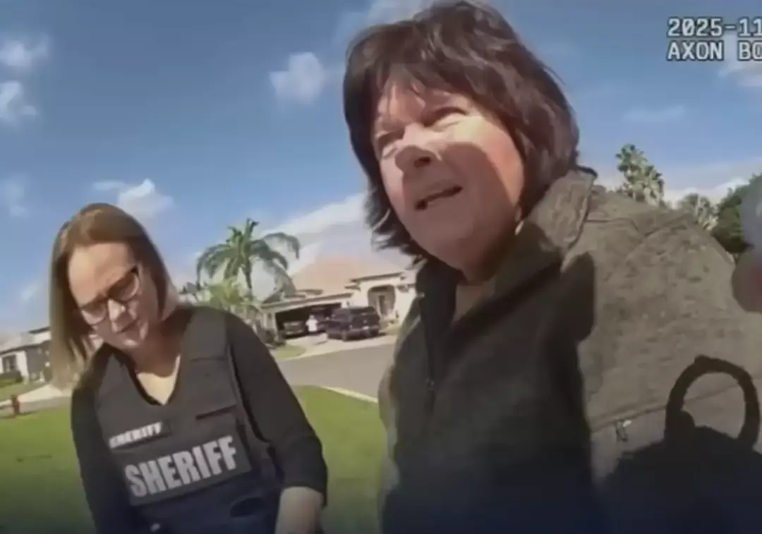 The moment Debra was arrested as 'Sharon' (Marion County Sheriff's Department)