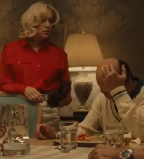 The wig snatching moment was the first scene the group filmed together (Netflix)