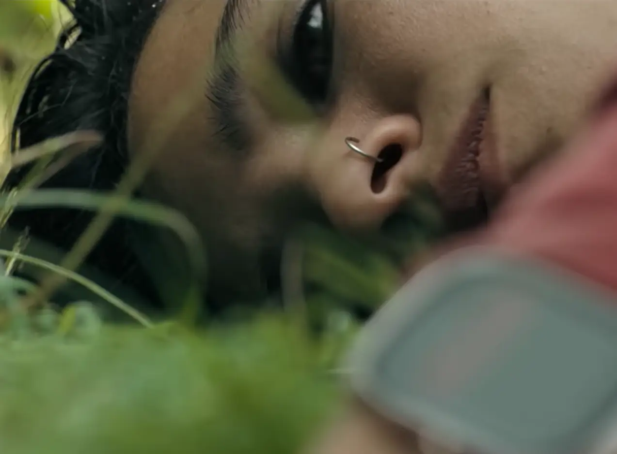 The film is called 'Don't Move' but it seems like part of the problem is that she can't (Netflix)