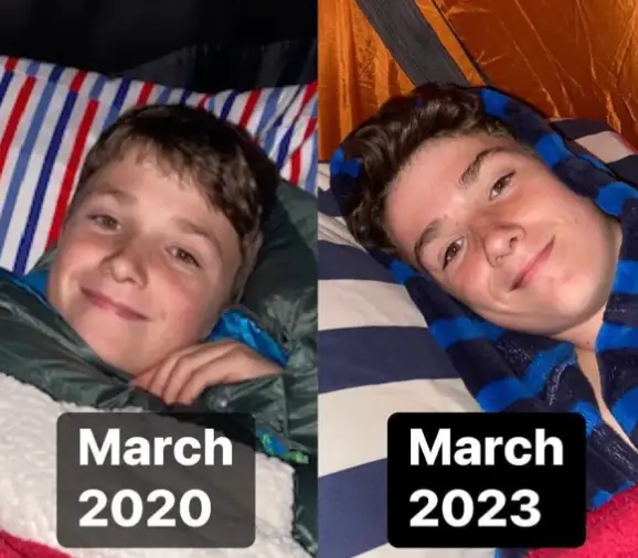 Max started the campout in March 2020.