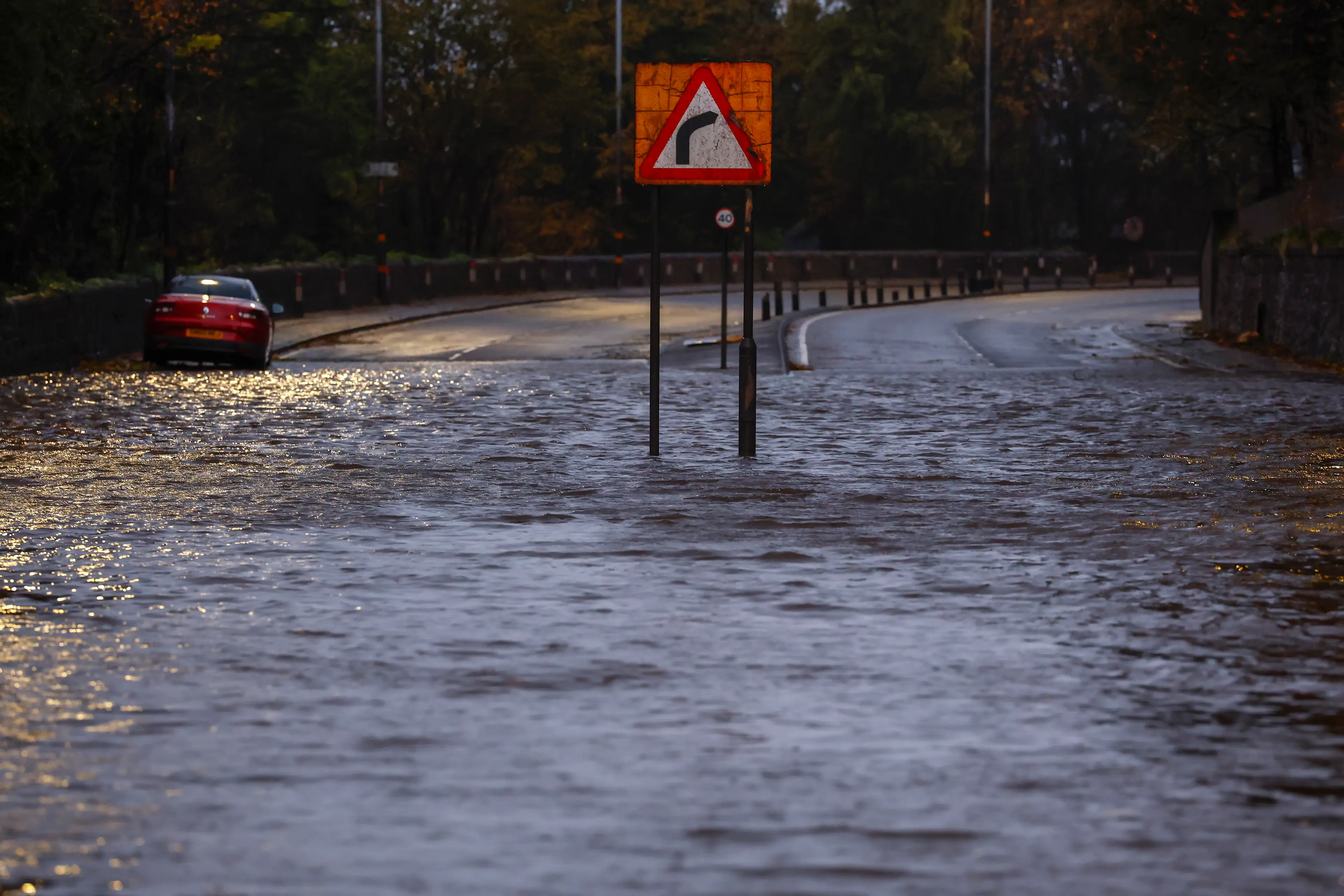 Rain and wind battered the UK (Jeff J Mitchell/Getty Images)