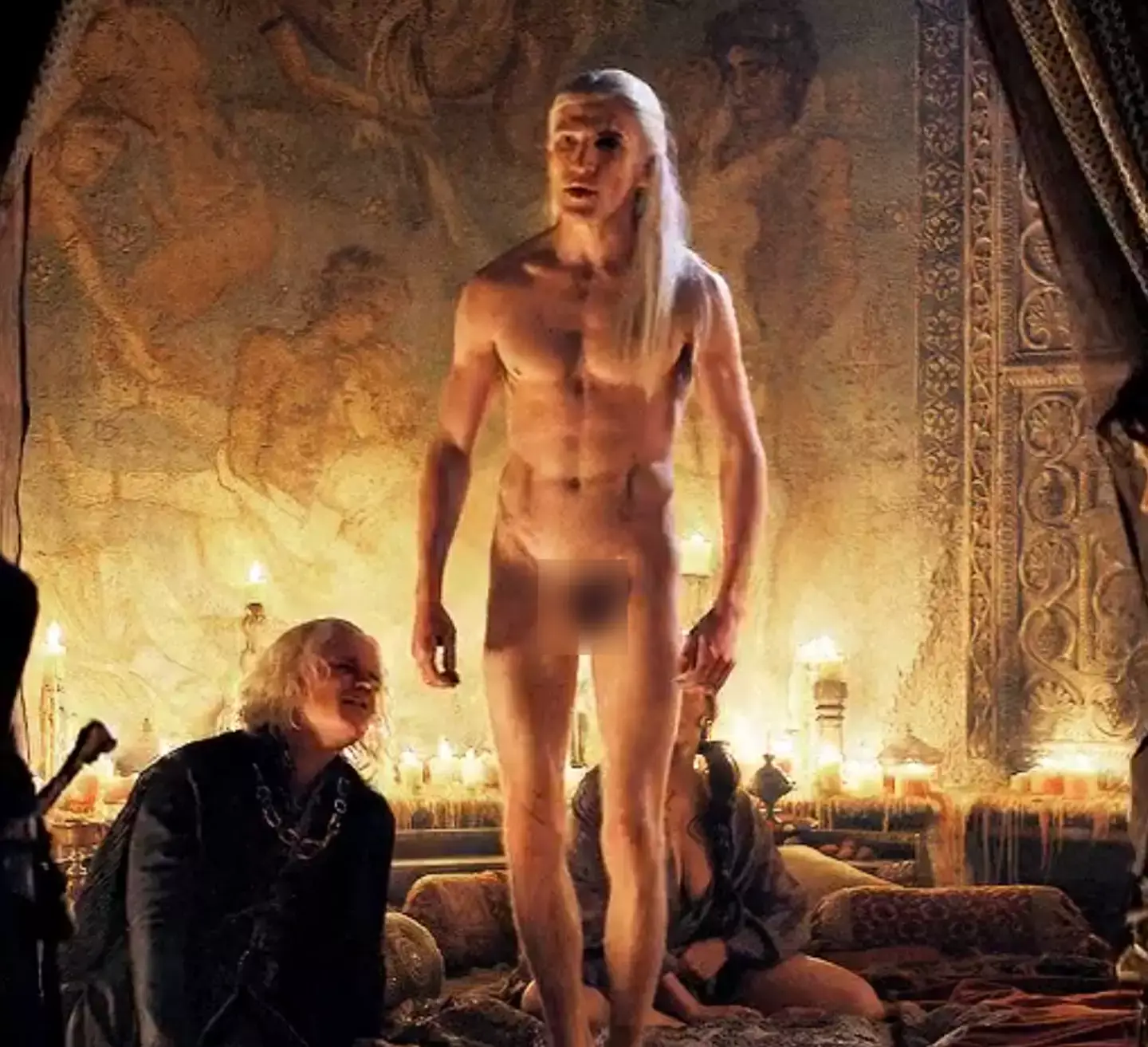 Ewan Mitchell, 27, was au naturel in the nude scene (HBO Entertainment)