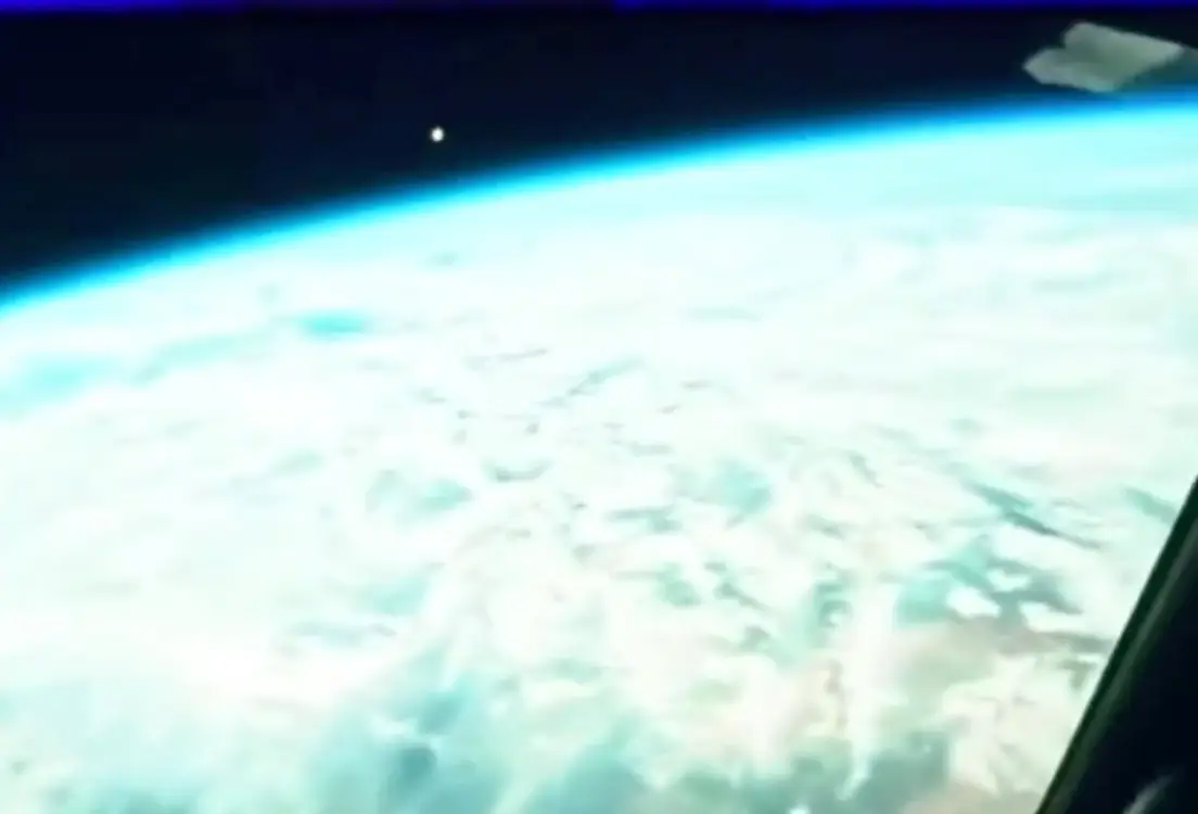 Social media users say the footage undeniably showed the curvature of our planet (YouTube/Blue Origin)