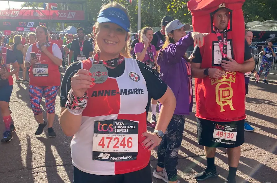 Marie's daughter Anne-Marie is running two marathons next week and has raised thousands for Macmillan Cancer Support in her mum's memory (SWNS)