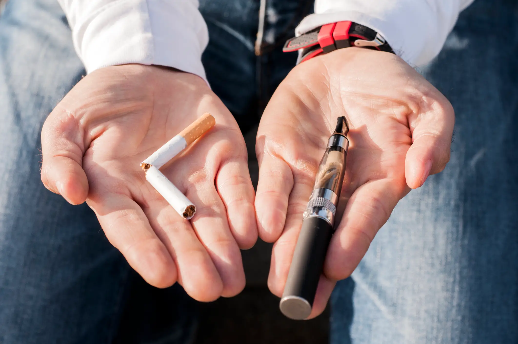 Vaping is less dangerous than smoking, according to the NHS (Getty Stock Images)
