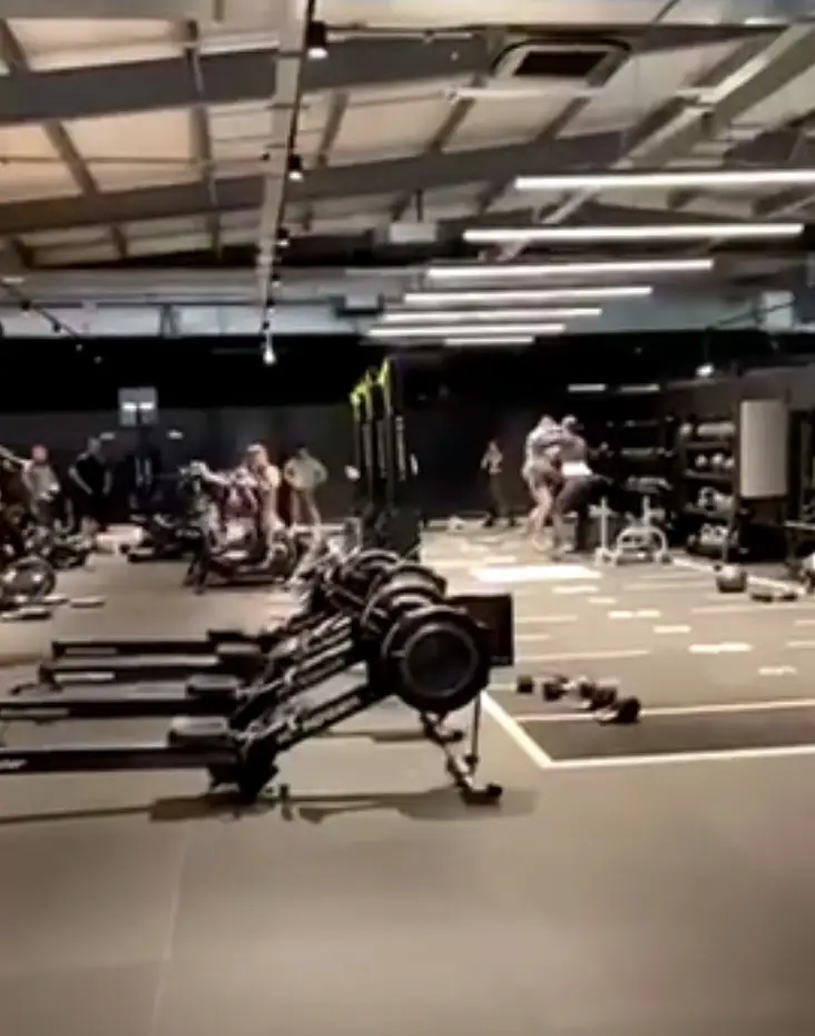 One of the men in the fight has been hospitalised.