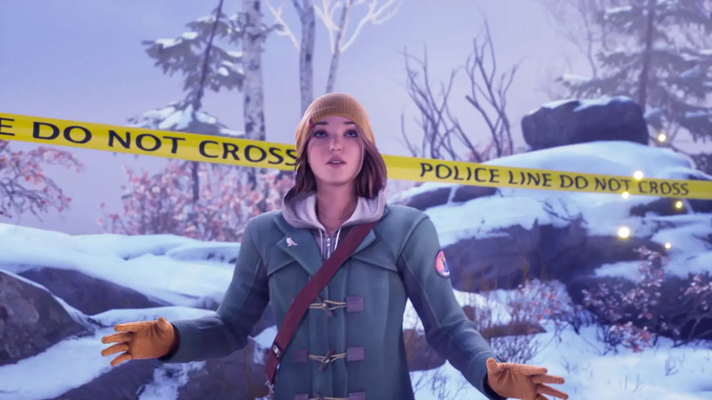 Max Caulfield at the crime scene,