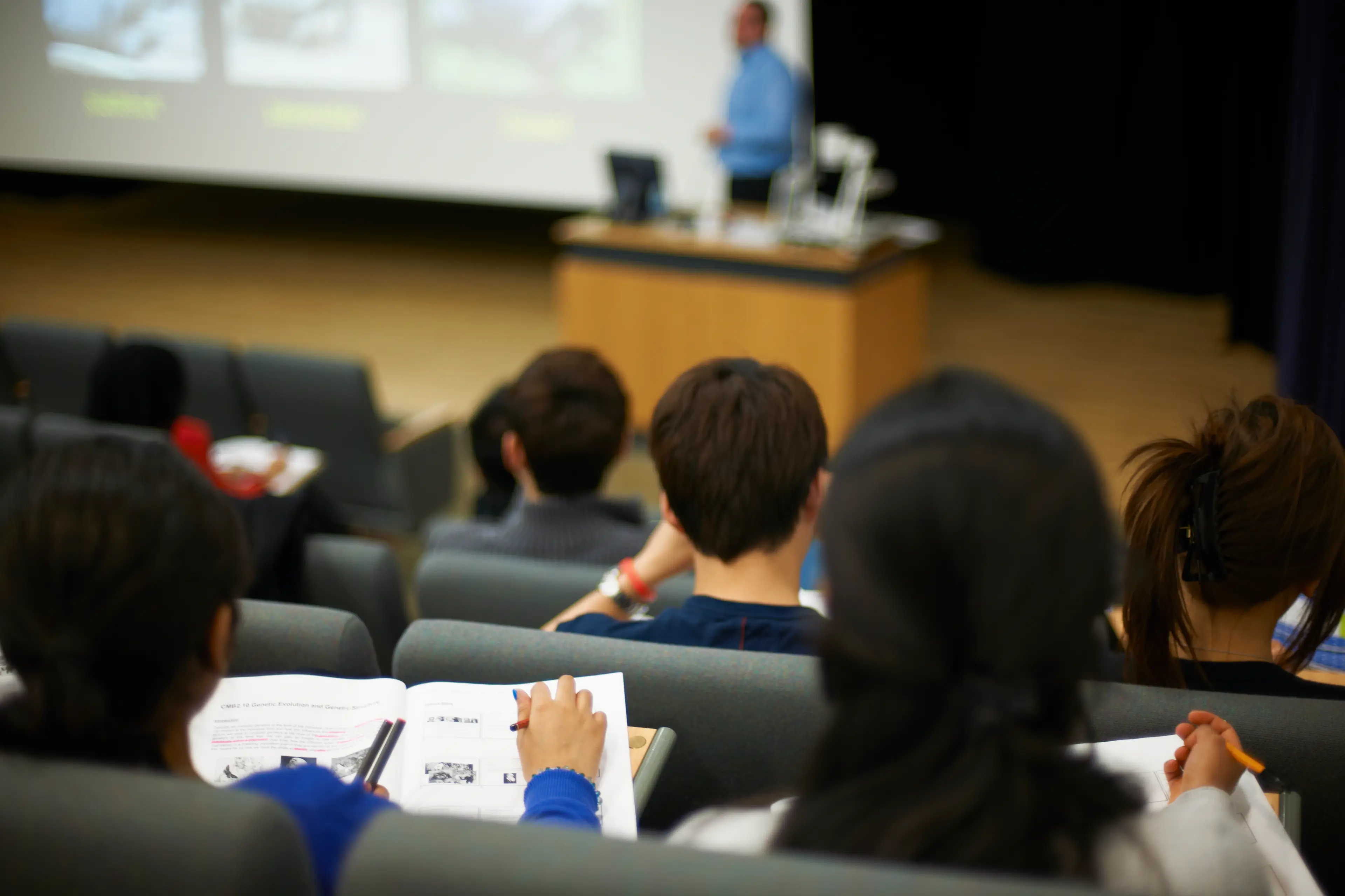 Students in a lecture hall (Getty Stock Images)