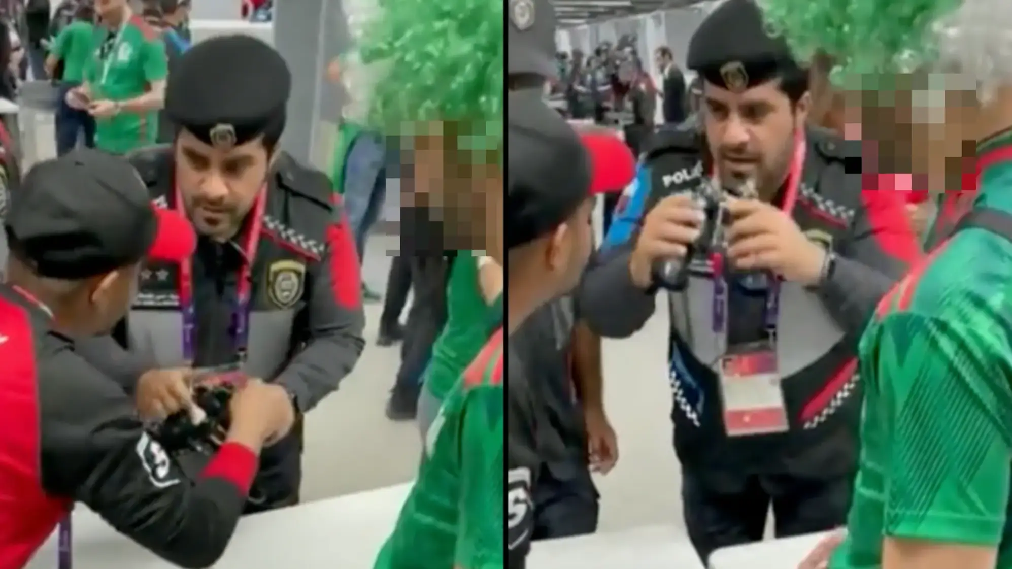 World cup fan caught trying to sneak alcohol into stadium by Qatari police using incredibly bold method
