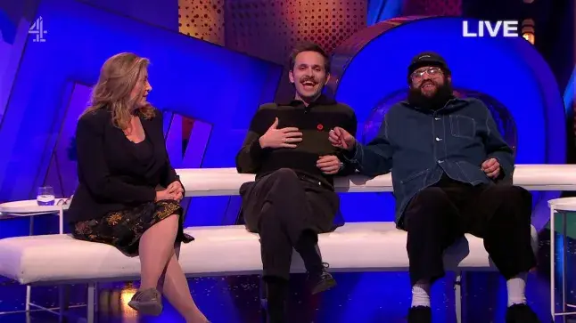 A 'fight' nearly 'broke out' between the comedian and former politician (Channel 4)