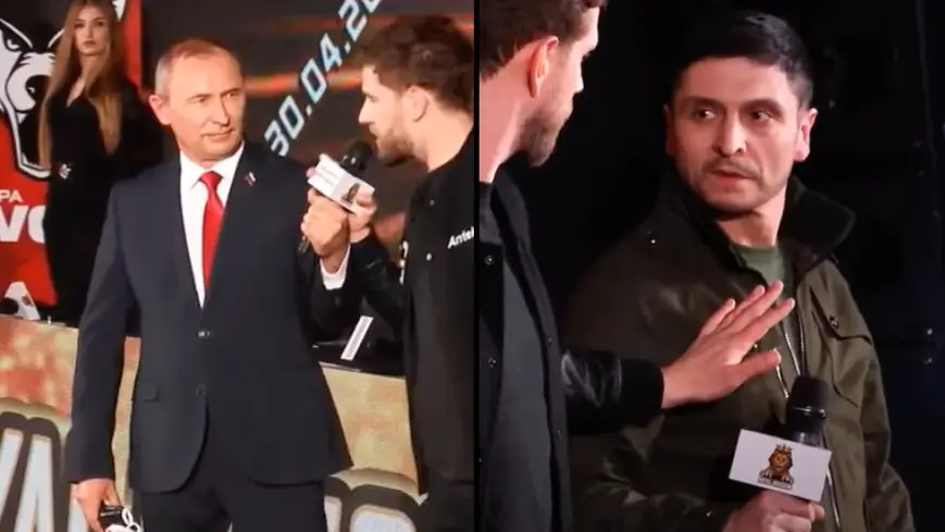 Vladimir Putin And President Zelenskyy Lookalikes Go Head-To-Head In MMA Fight