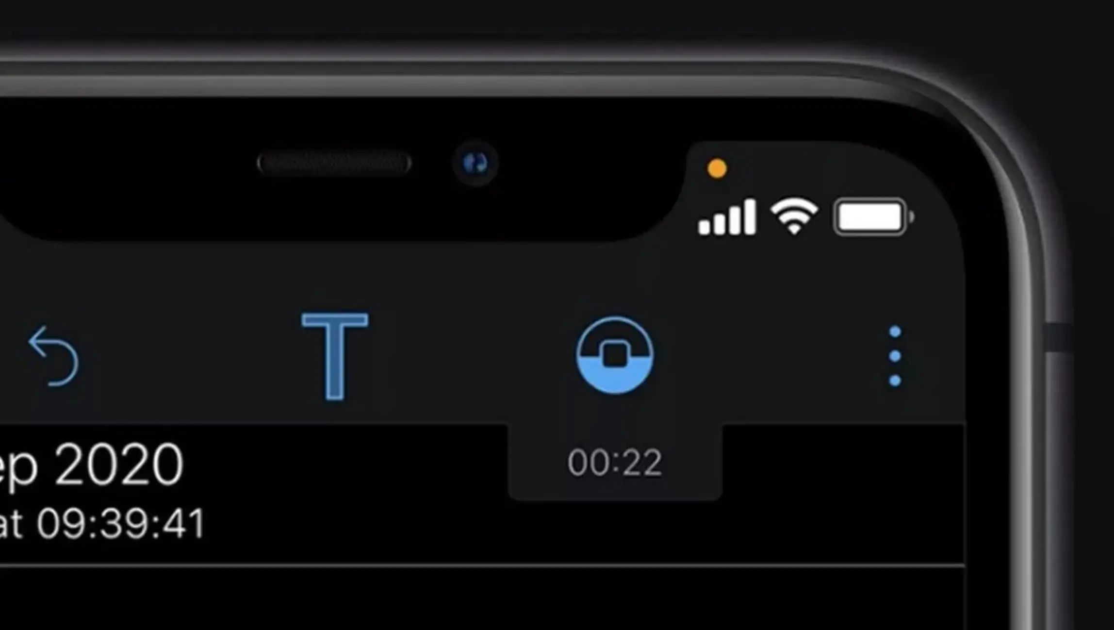 The orange dot on an iPhone means the microphone is being used.