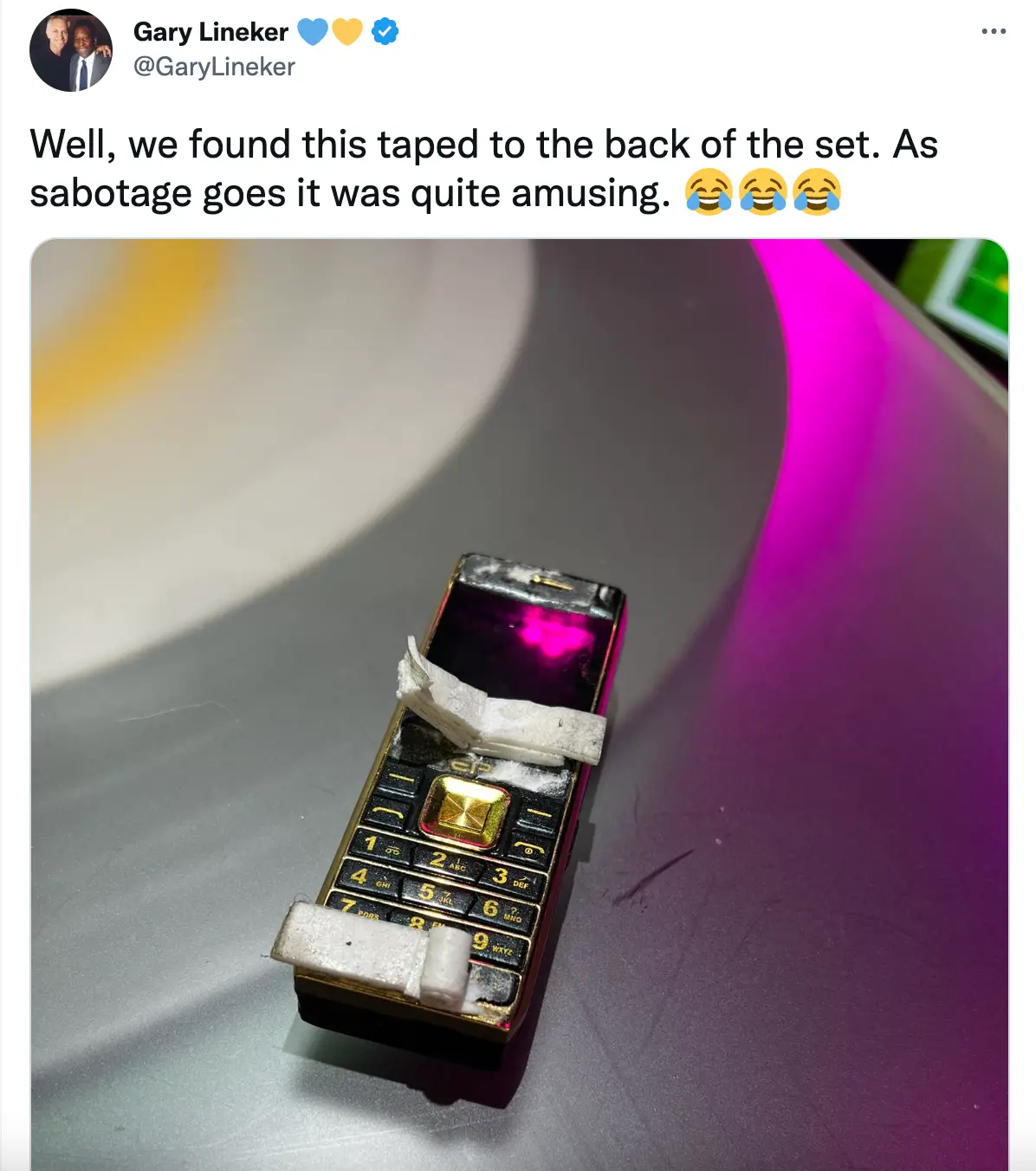 Lineker admitted he found the whole thing quite 'amusing'.