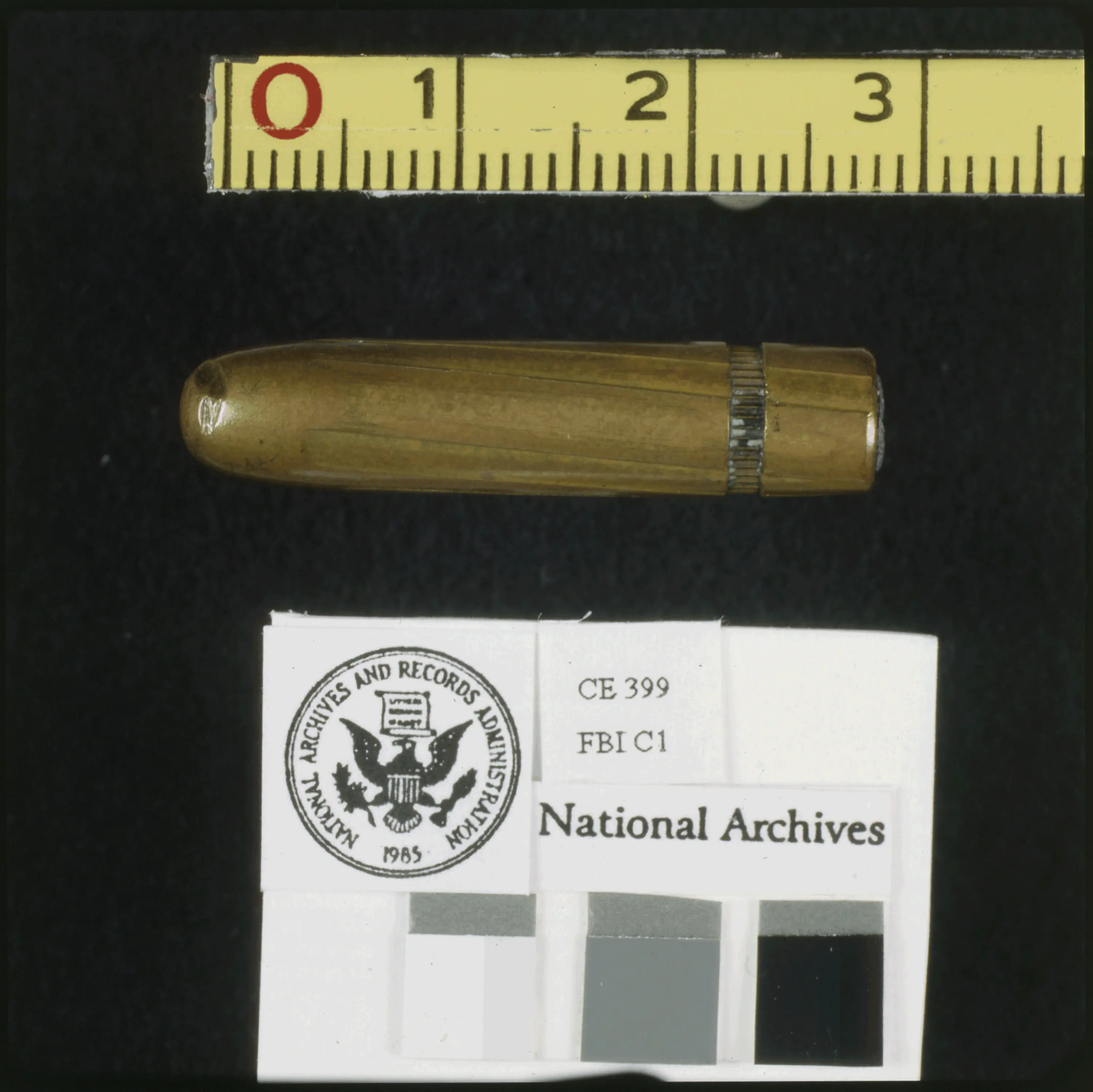 The supposed 'single bullet', which has been argued to be in too good a condition to have passed through two bodies (Public Domain)