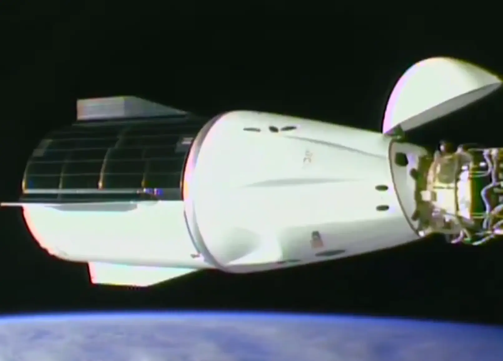 The capsule has docked with the ISS and the astronauts can come home now (NASA)