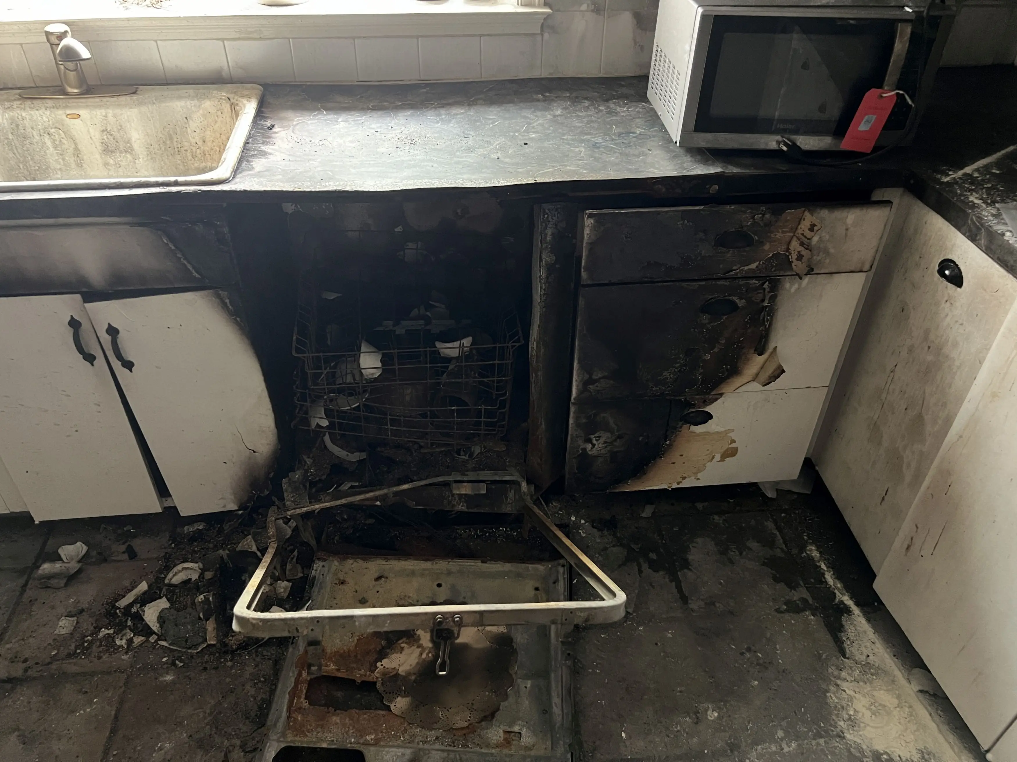 Firefighters identified the dishwasher, which had been put on overnight, as the culprit. (Kennedy News and Media)