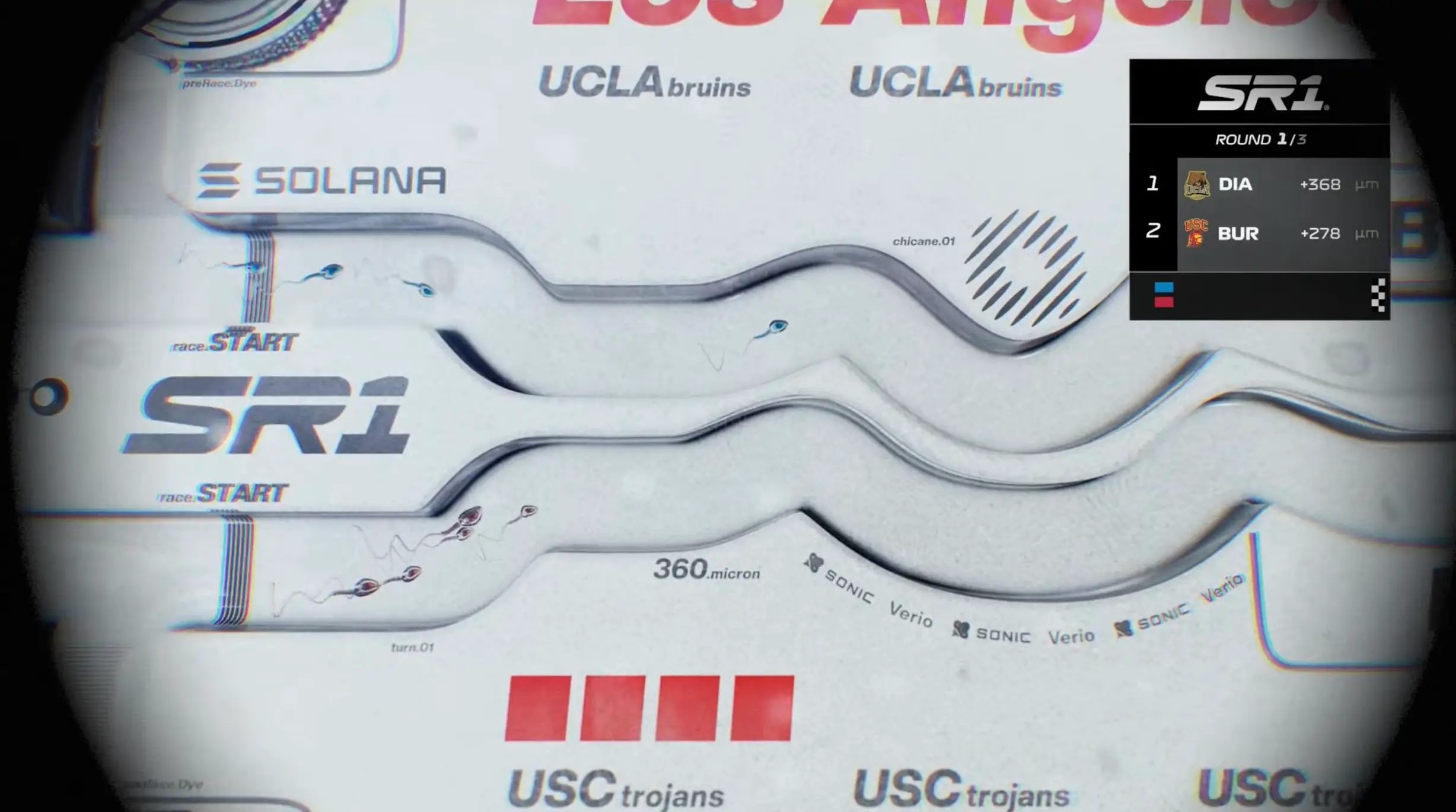 Men from 128 different countries will submit their sperm and hope it's the speediest (YouTube/Sperm Racing)