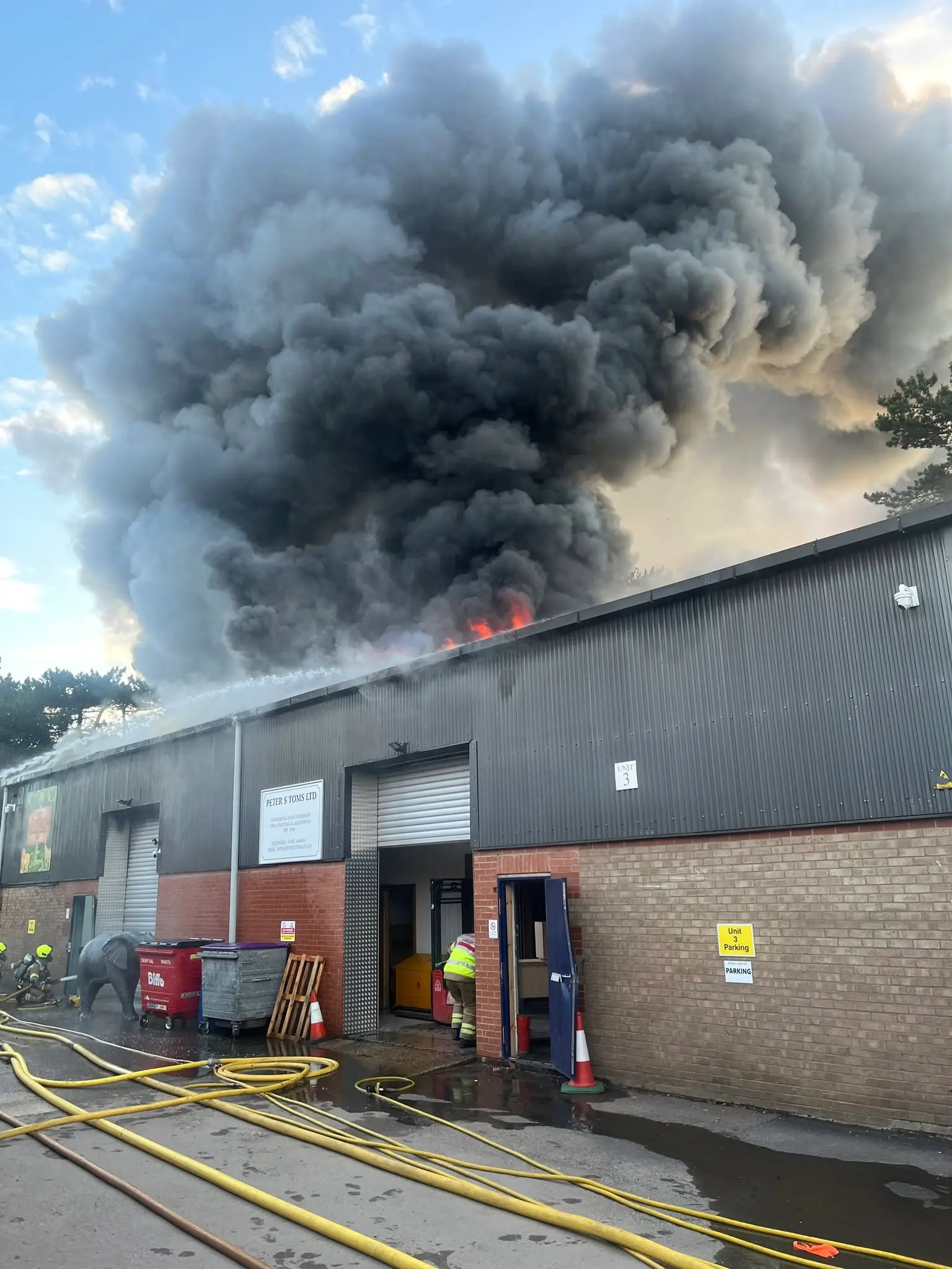 Fire crews shared images of the blaze (Hertfordshire Fire and Rescue)