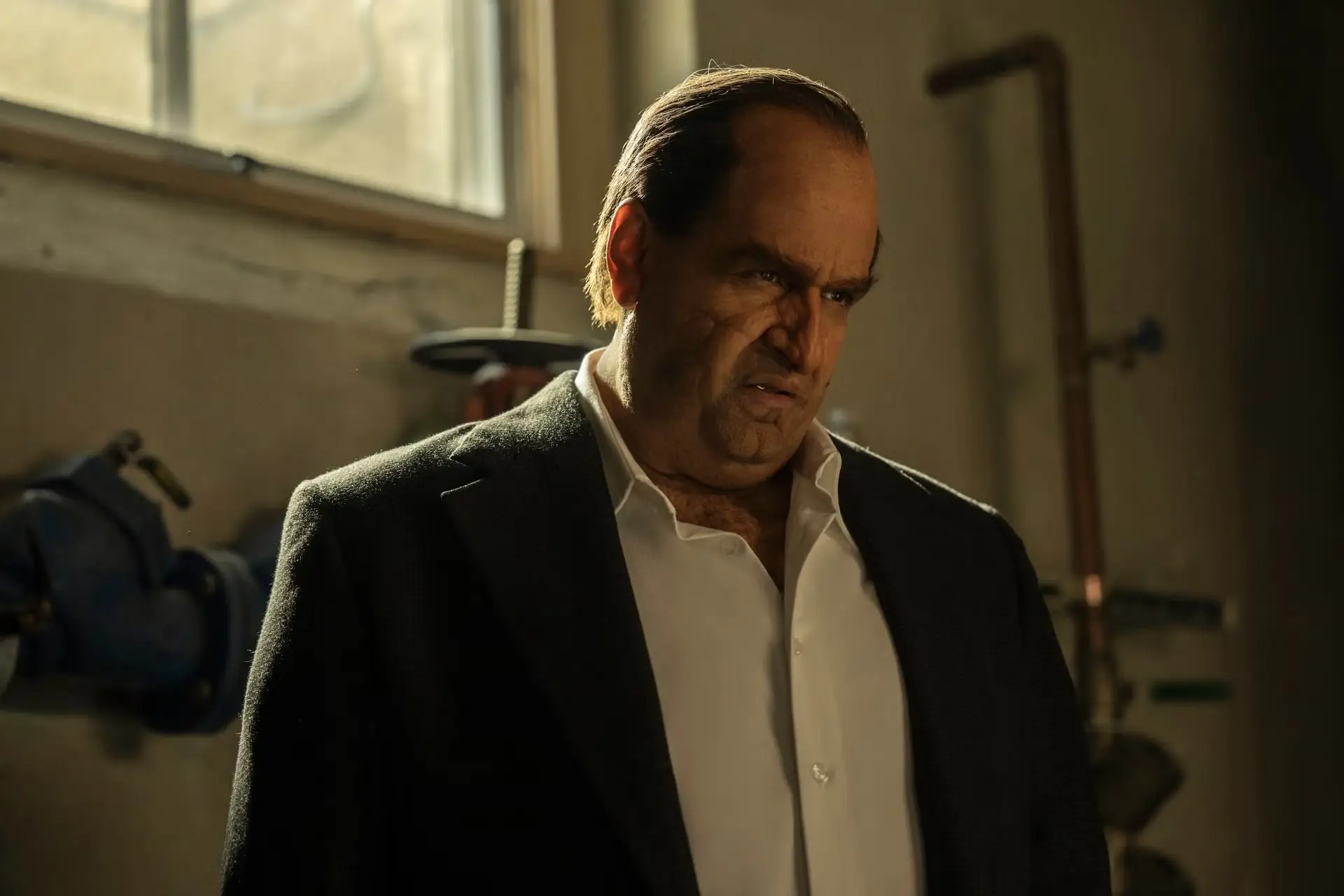 Farrell looked unrecognisable as The Penguin (HBO)