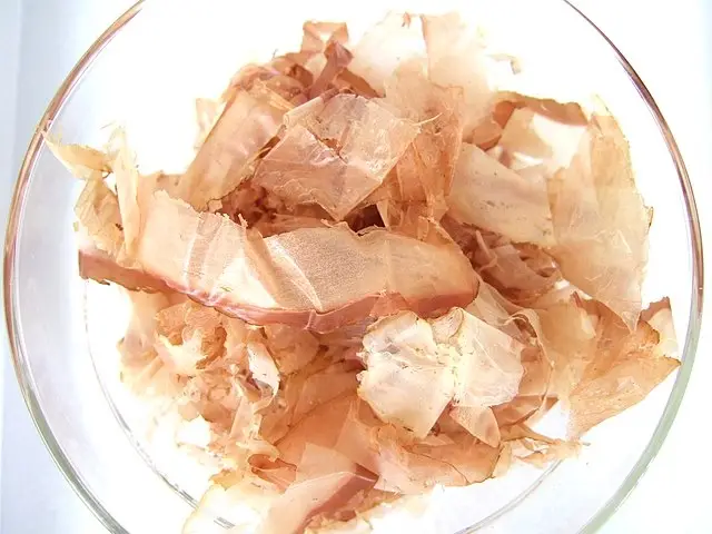 Bonito flakes are so fine that they look like they're dancing when they're added to hot food.