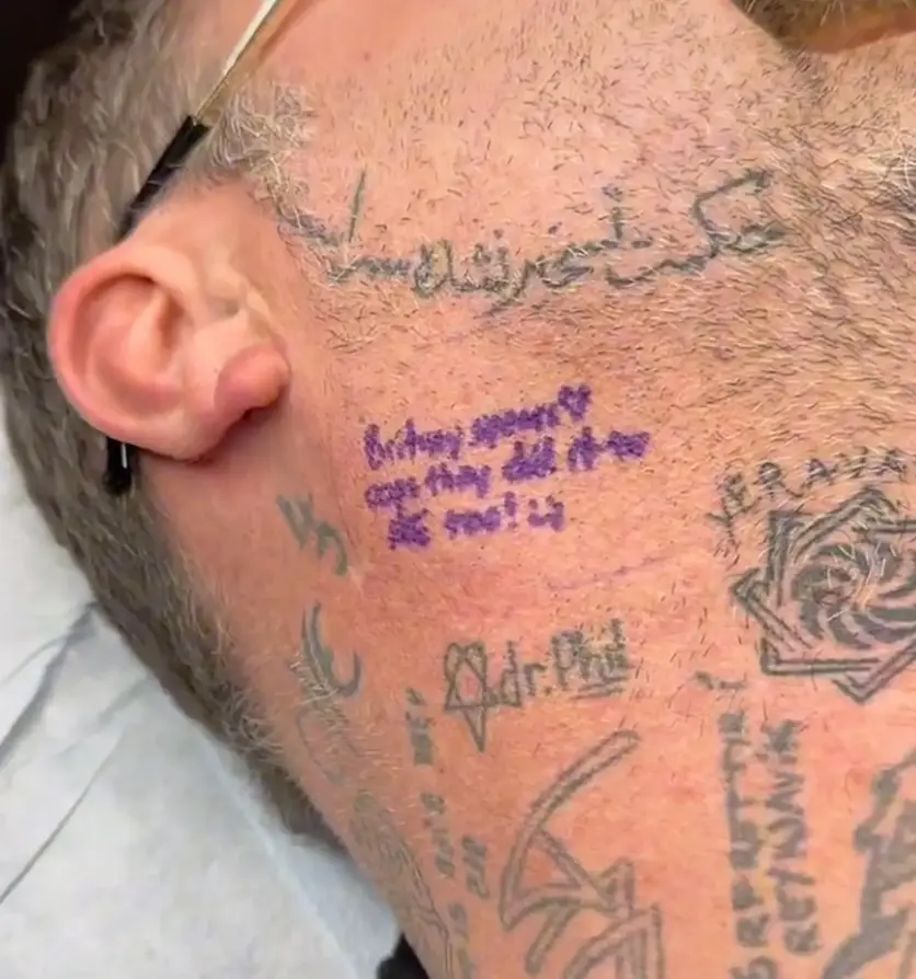 Bam's Britney tattoo (TikTok/Nikkisobeck)